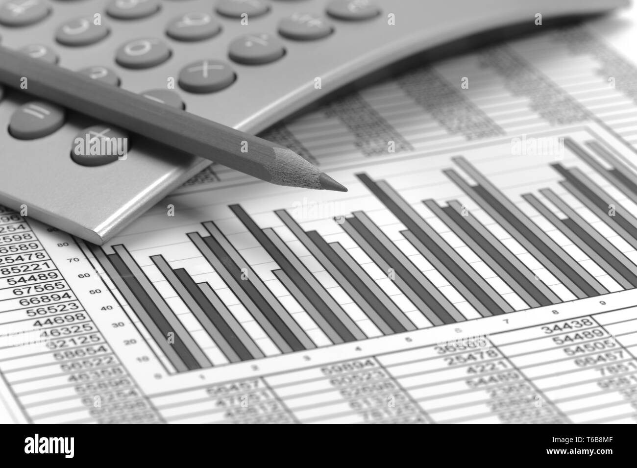 Finanzen und Kalkulation Stockfoto