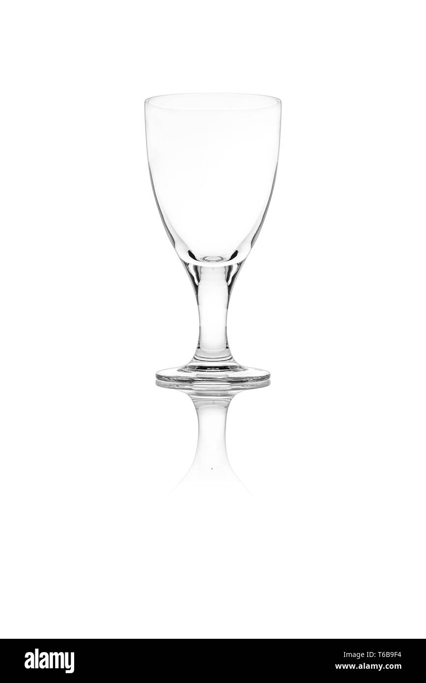Detaillierte Schuss ein Wasserglas auf weißem Hintergrund Stockfoto