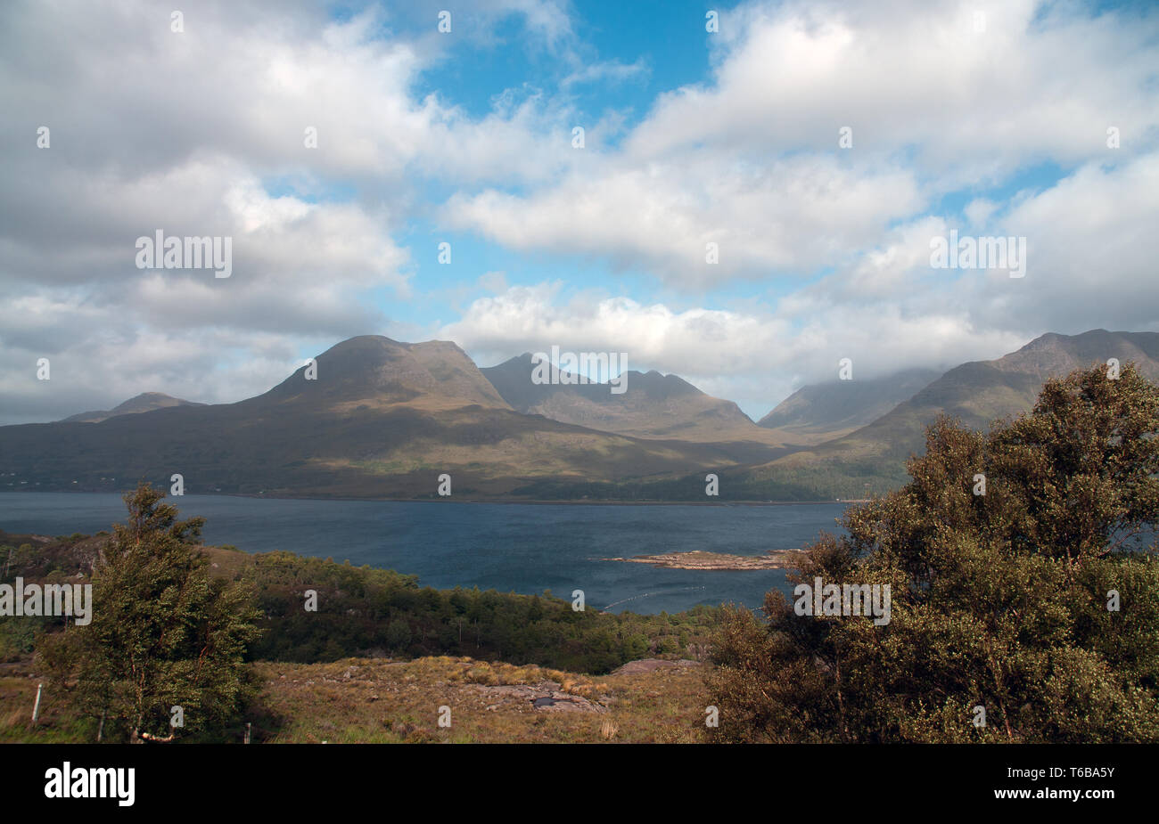 Blick auf die schottischen Berge Stockfoto