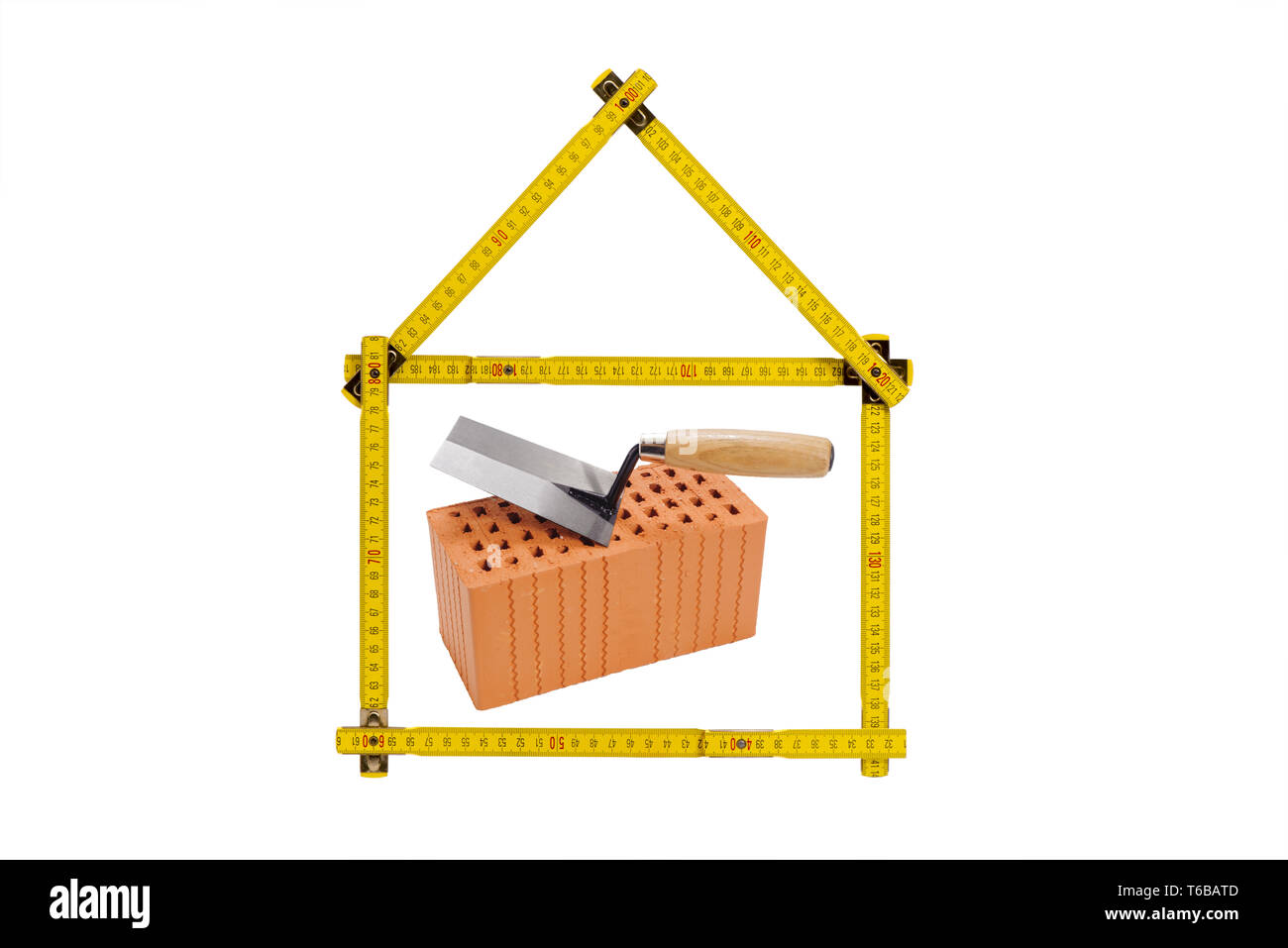 Business Logo für Haus und Bau Firma Stockfoto