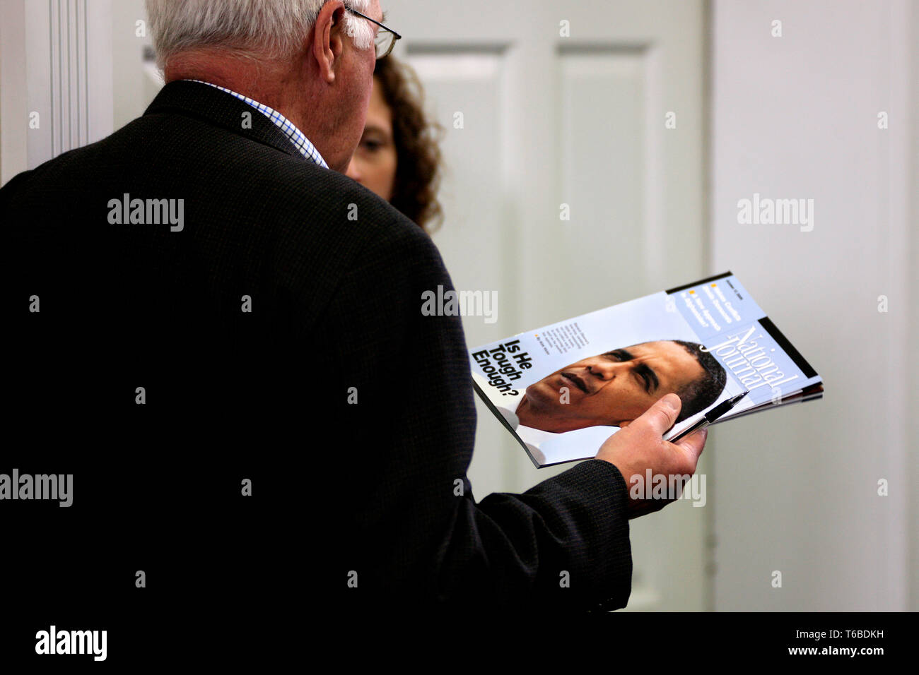 Der Präsident der Vereinigten Staaten, Barack Obama, Zeichen in Gesetz verbesserte Rechte für Veteranen. Stockfoto