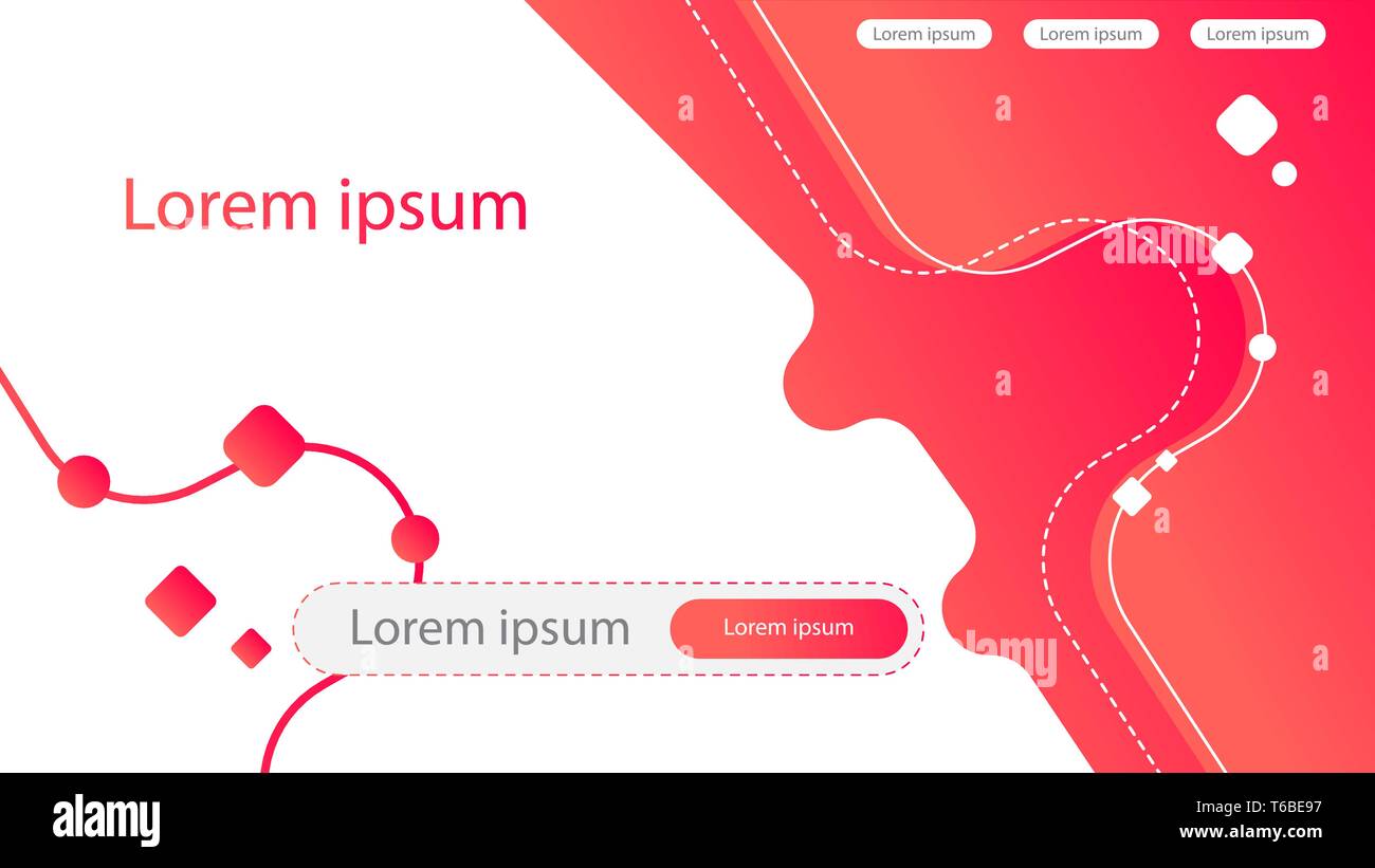 Abstract kreatives Konzept. Red Gradient Landing Page. Vektor für Mobile Anwendungen und Web, business Infografik Abbildung, Booklet, Dokument, Te Stock Vektor