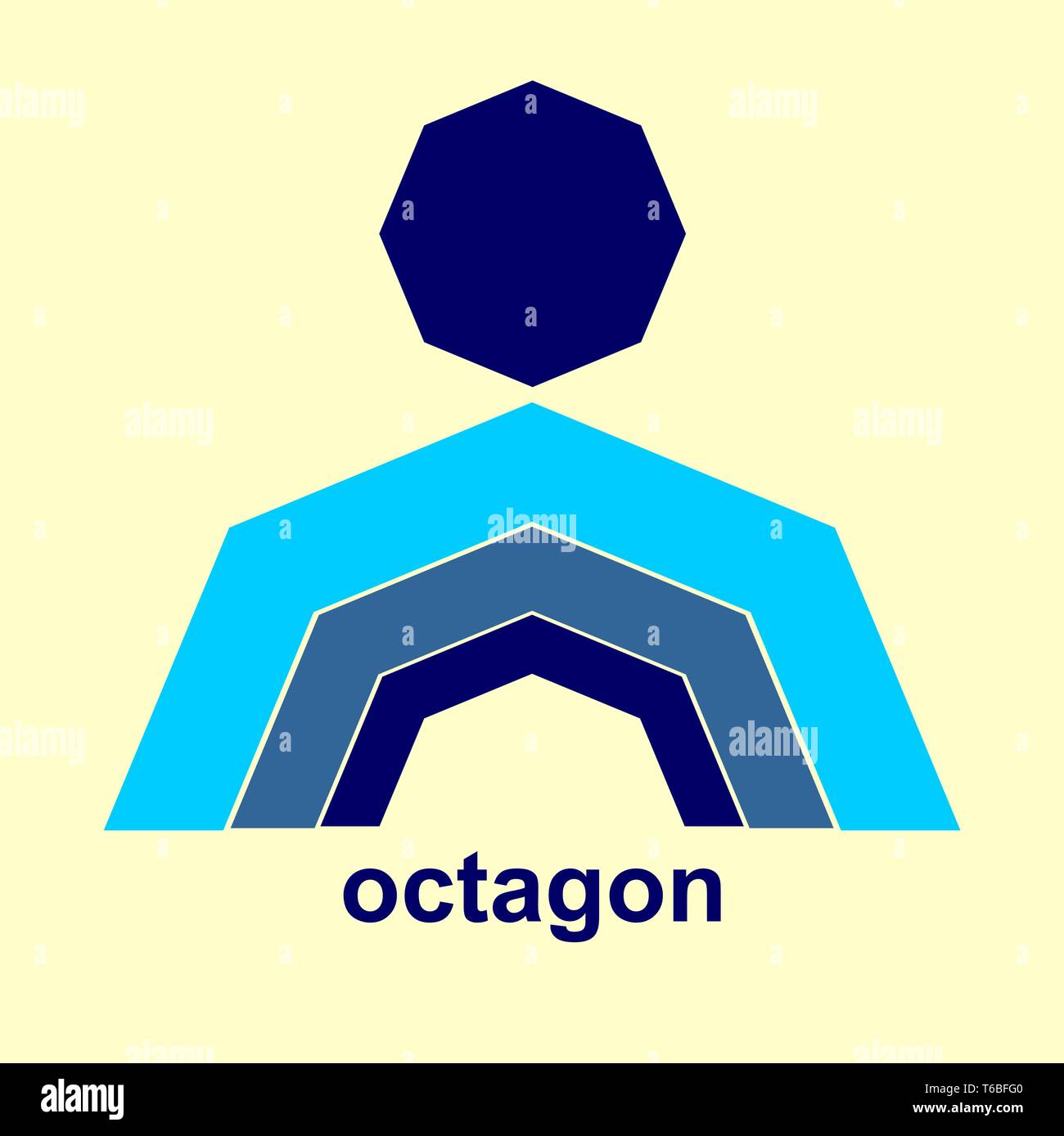 Logo Vektor segi enam Stock Vektor