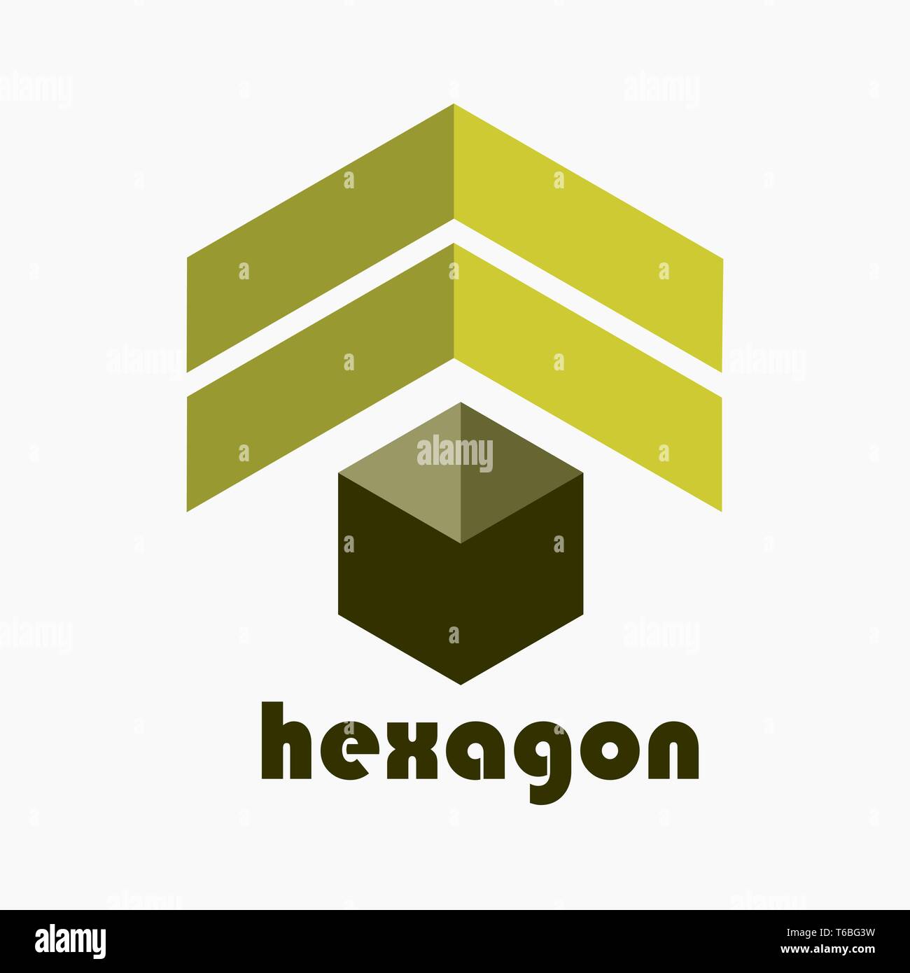Logo Vektor segi enam Stock Vektor