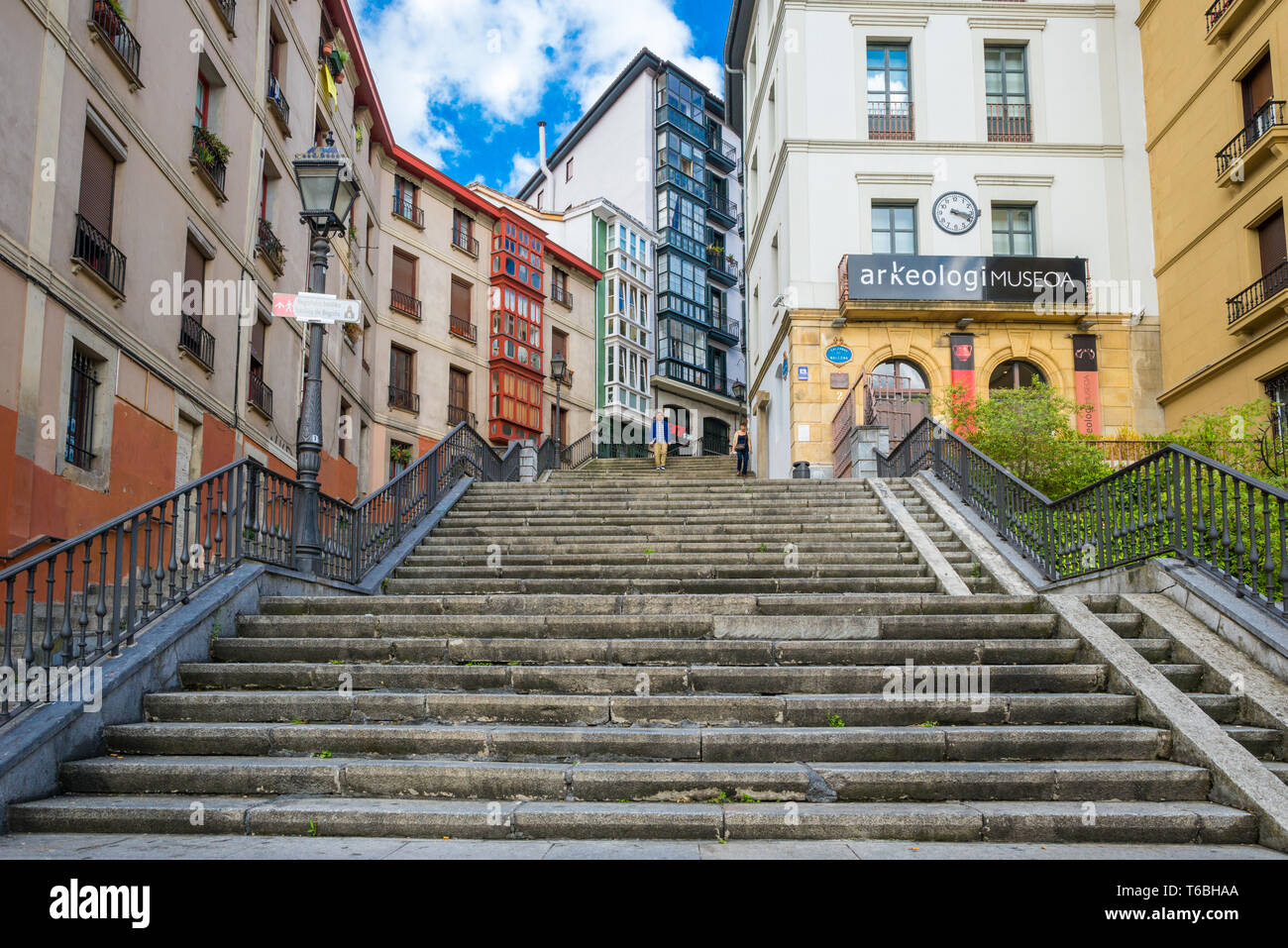 Die Unamuno Plaza in der Altstadt von Bilbao Stockfoto