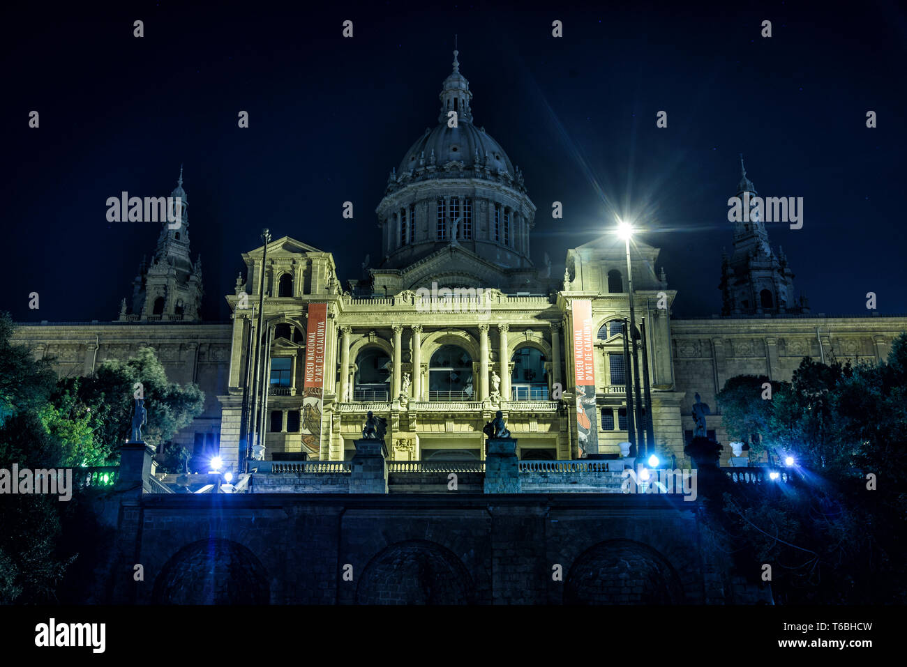 Das Museu Nacional d'Art de Catalunya, Barcelona, Spanien Stockfoto