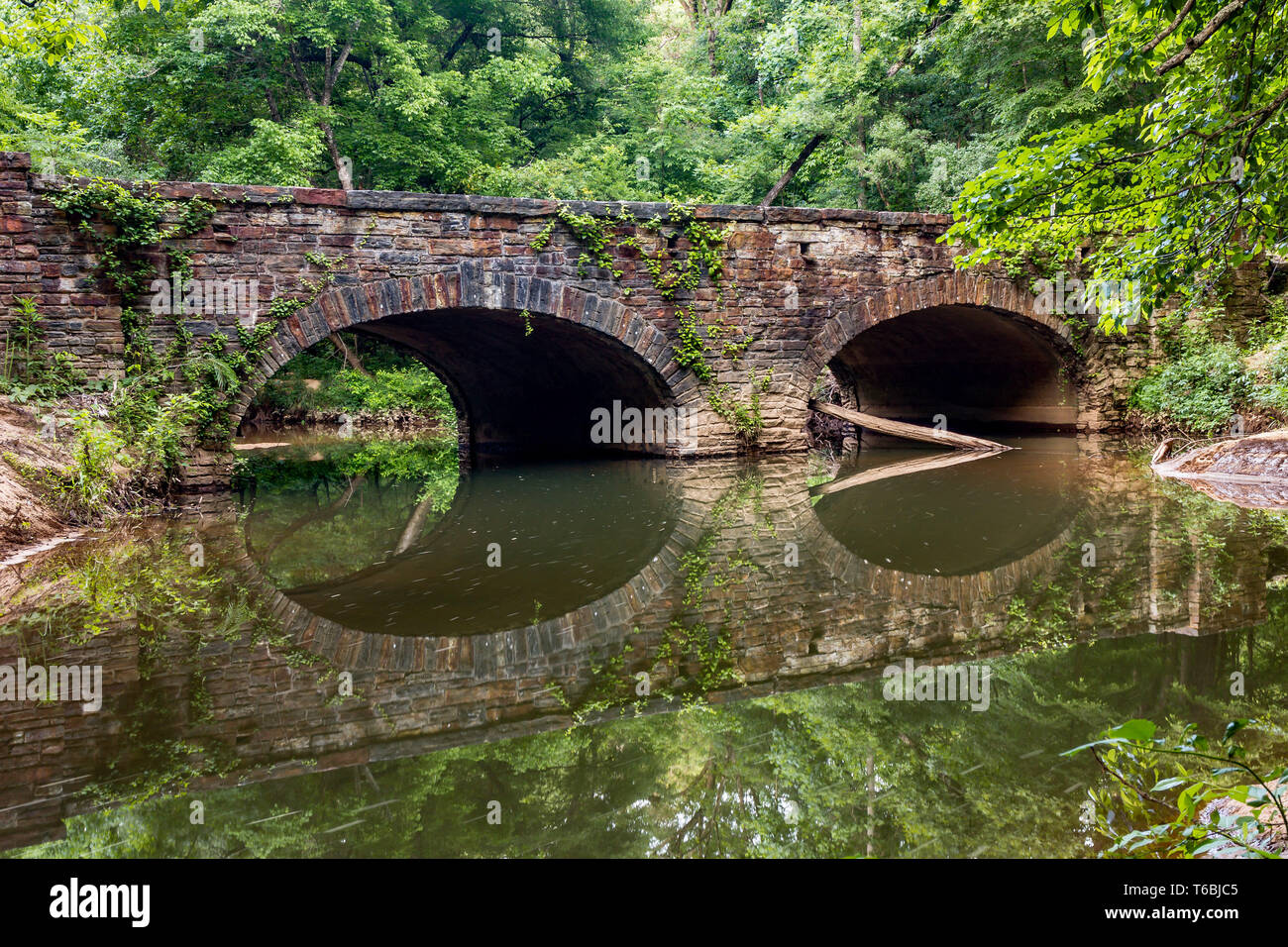 Civilian Conservation Corps Brücke in Chewacla State Park, Auburn, Alabama, USA Stockfoto