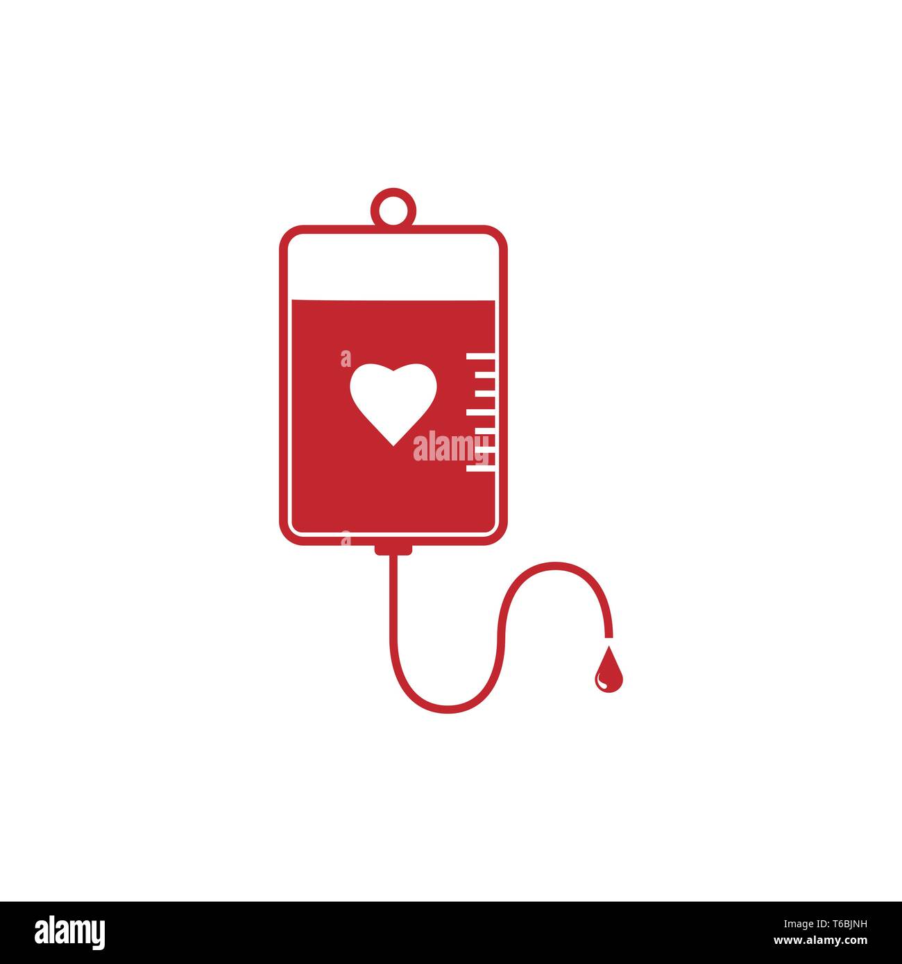 Vector Illustration, flache Bauform. Blutbeutel Symbol Stock Vektor