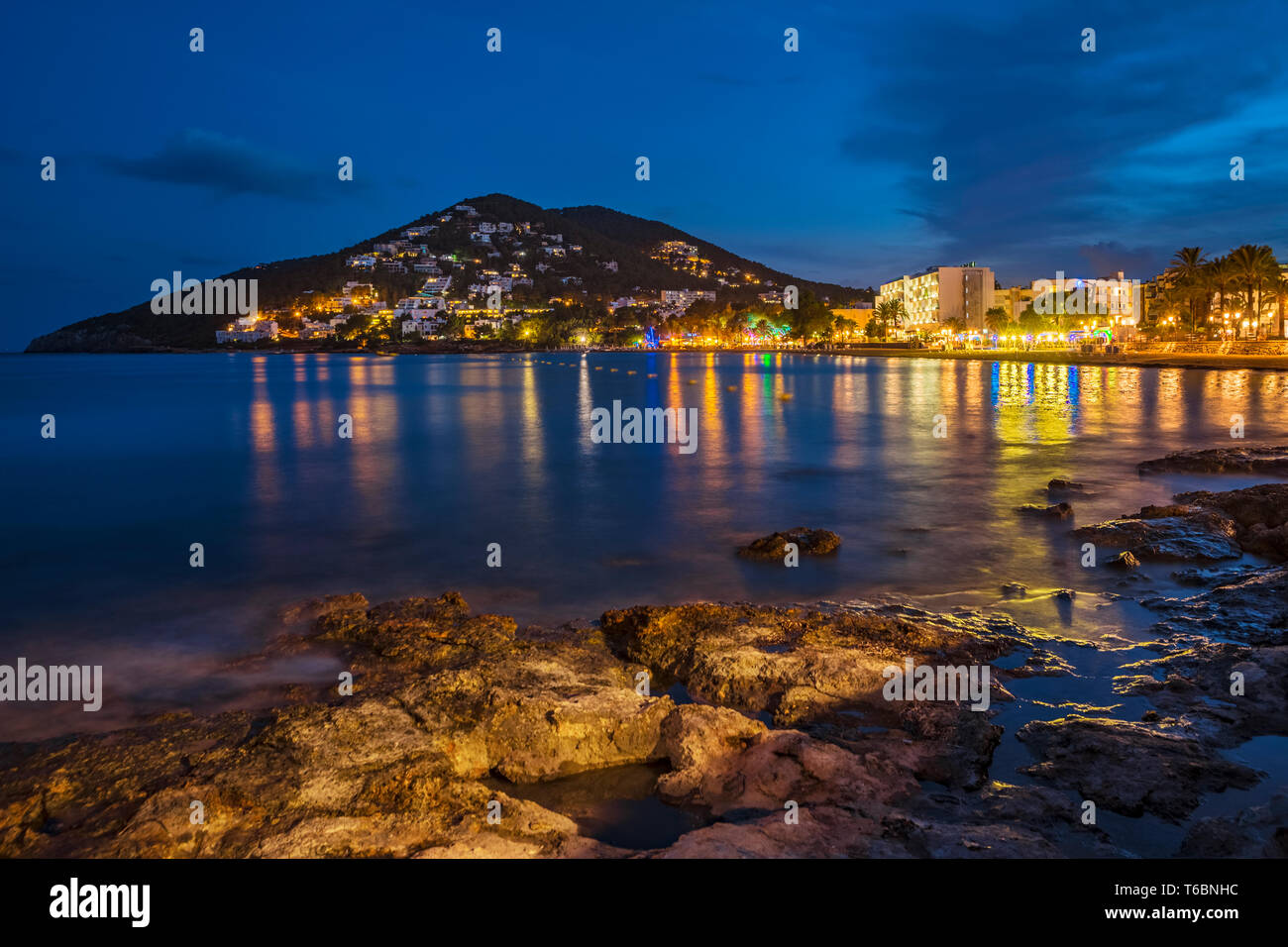 Promenade. Santa Eulària des Riu. Ibiza Insel. Balearen. Spanien Stockfoto