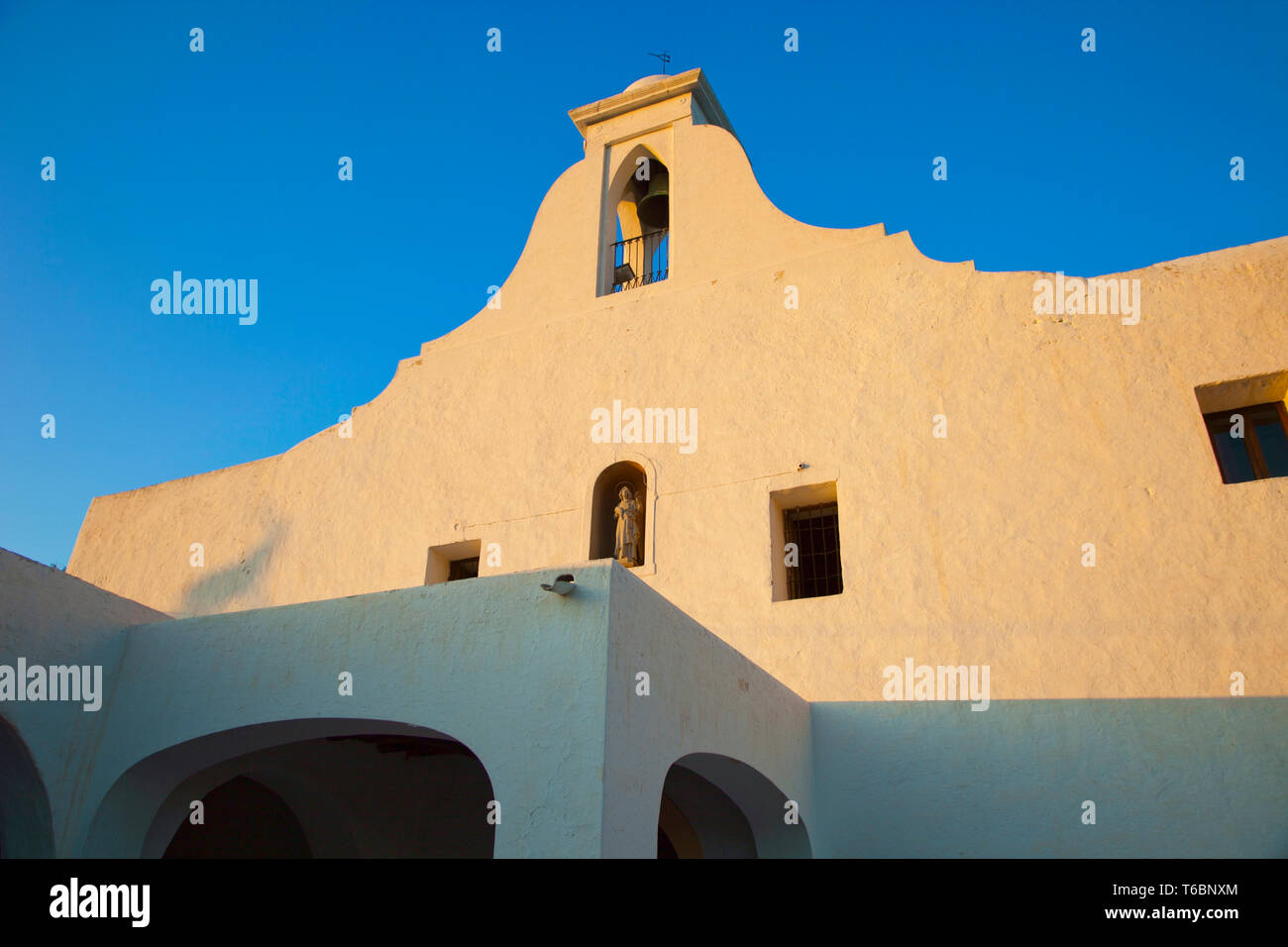 Kirche, XVIII Jahrhundert. Sant Rafel de Sa Creu. Ibiza. Balearen. Spanien. Stockfoto