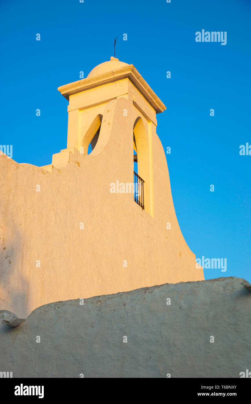 Kirche, XVIII Jahrhundert. Sant Rafel de Sa Creu. Ibiza. Balearen. Spanien. Stockfoto