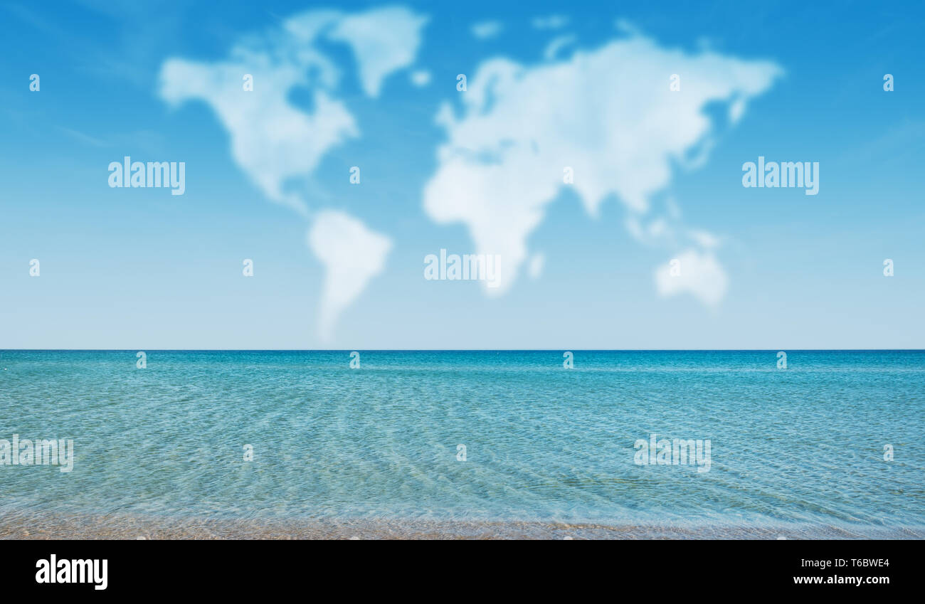 Wolken in Form der Weltkarte Stockfotografie - Alamy