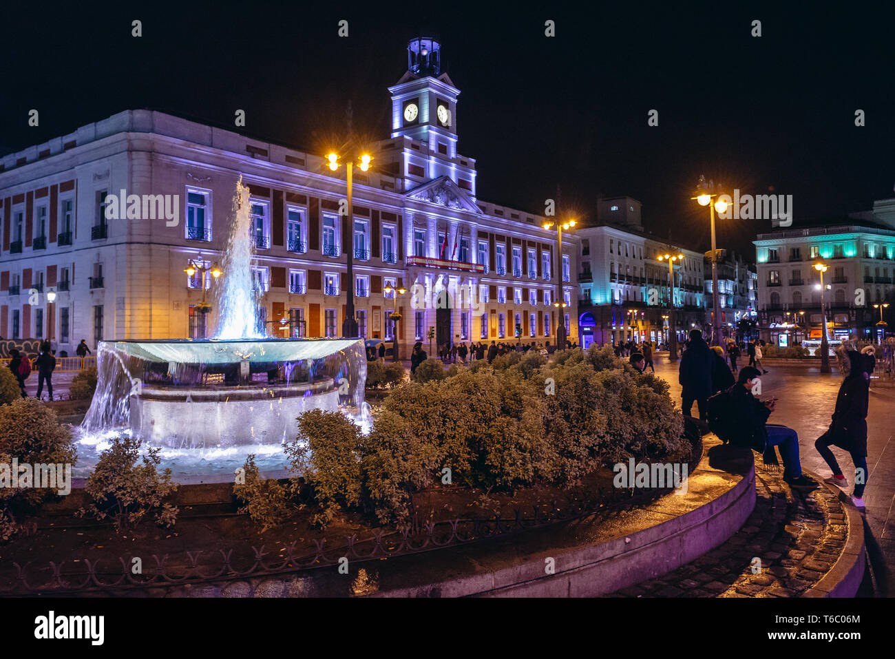 Royal Haus der Post auf der Puerta del Sol in Madrid, Spanien Stockfoto