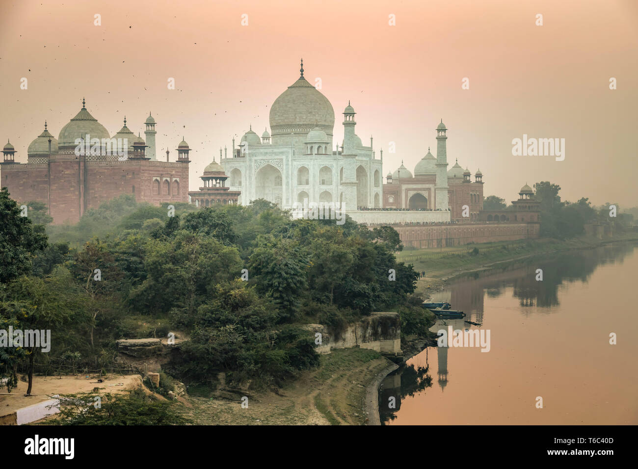 Indien, Agra, Taj Mahal (UNESCO Weltkulturerbe) Stockfoto