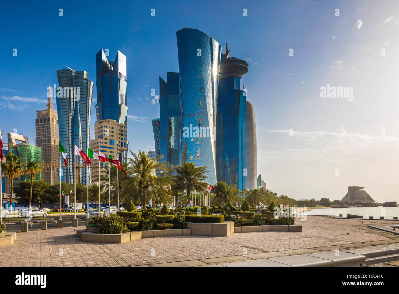 Skyline West Bay, Doha, Qatar Stockfoto