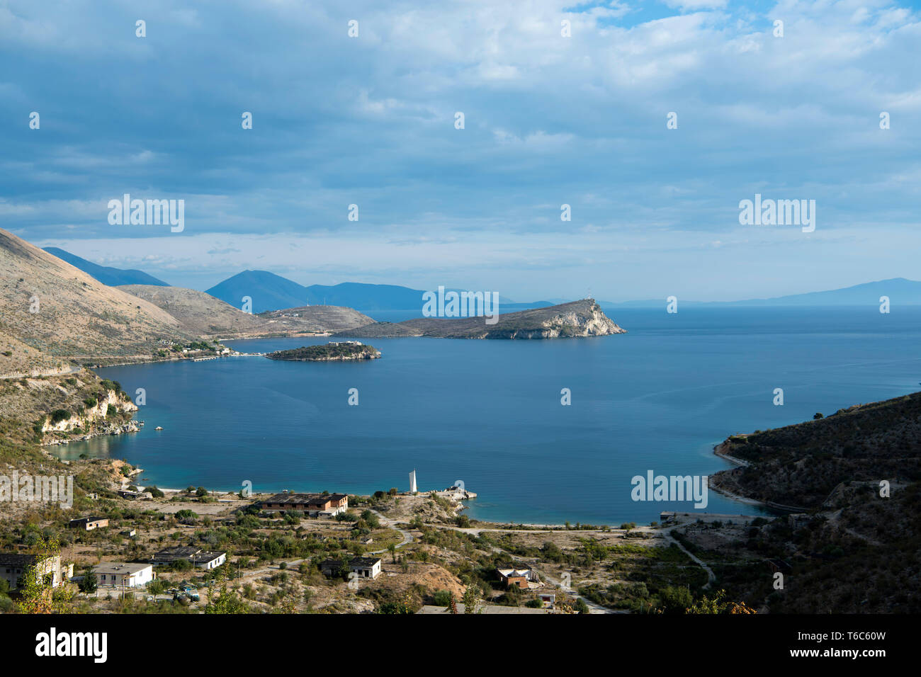 Albanien, Region Vlora, Bucht von Porto Palermo Stockfoto