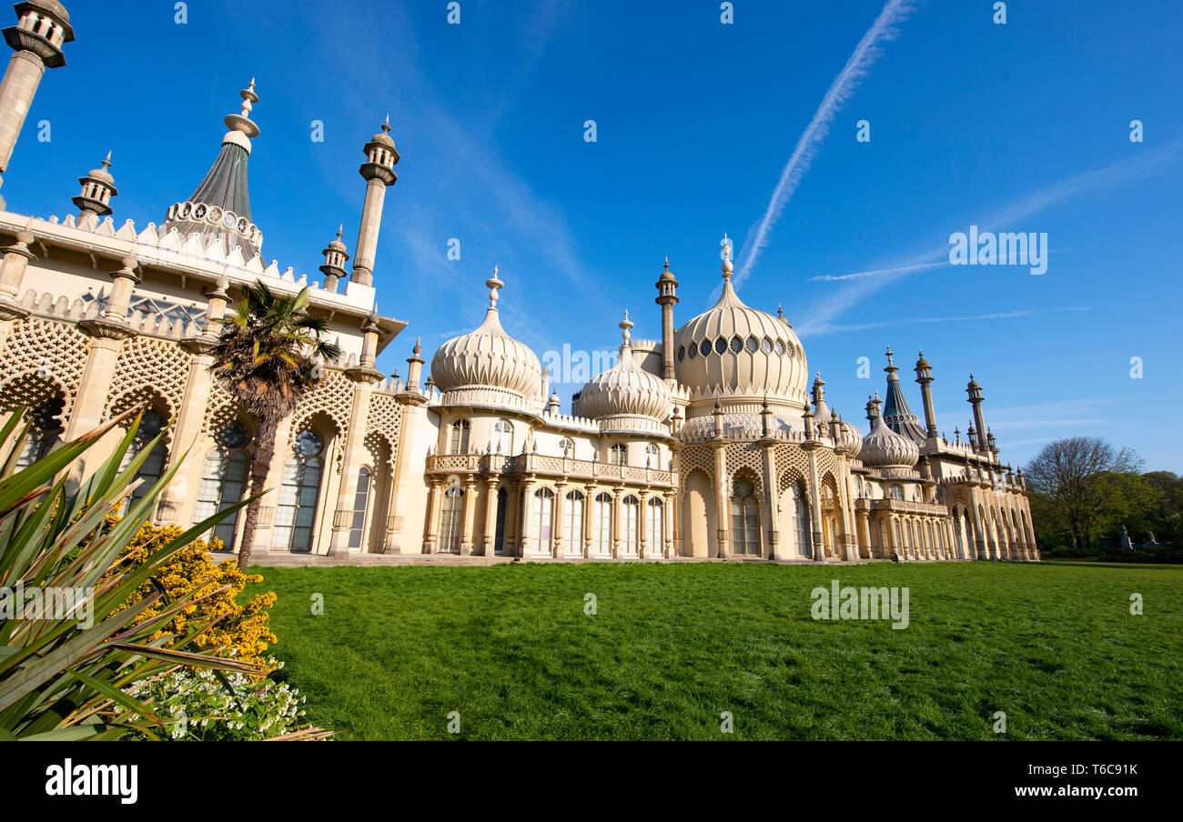 Der Royal Pavilion und Gärten Brighton GROSSBRITANNIEN Stockfoto