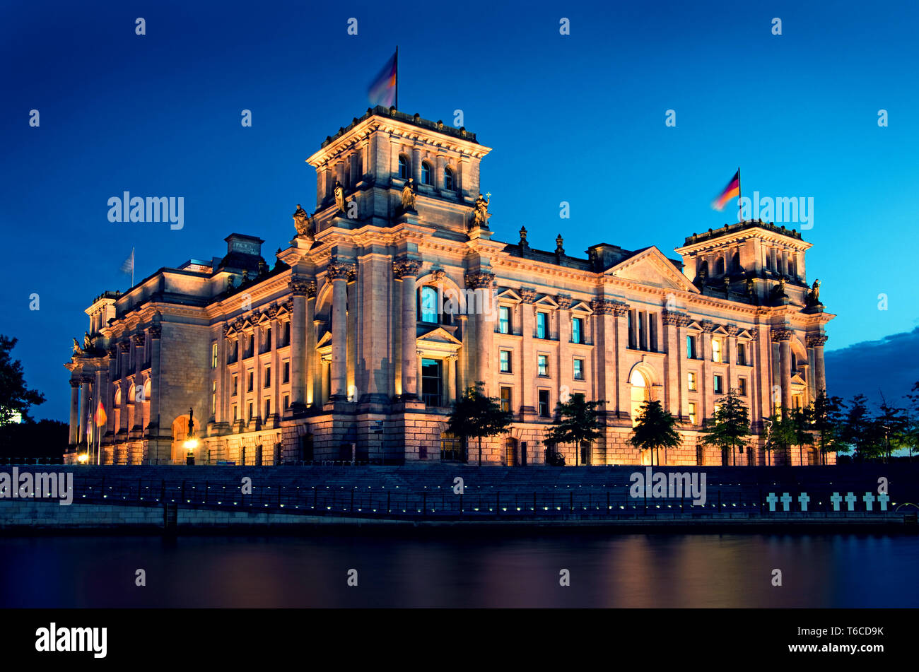 Das Reichstagsgebäude in Berlin, Deutschland Stockfoto