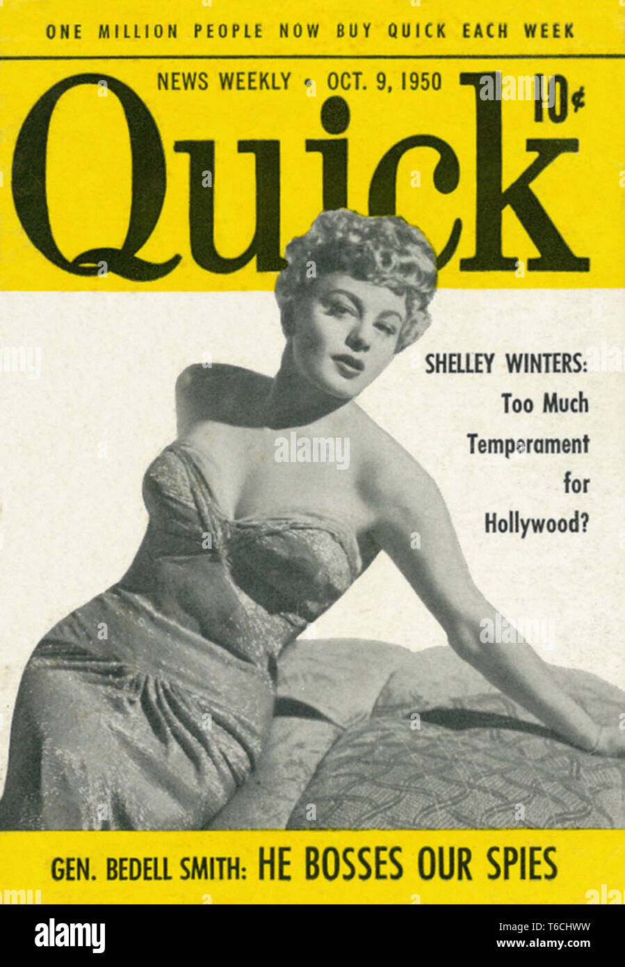 Jahrgang Film Magazin - Magazin mit Schauspielerin Shelley Winters, 1950 Stockfoto