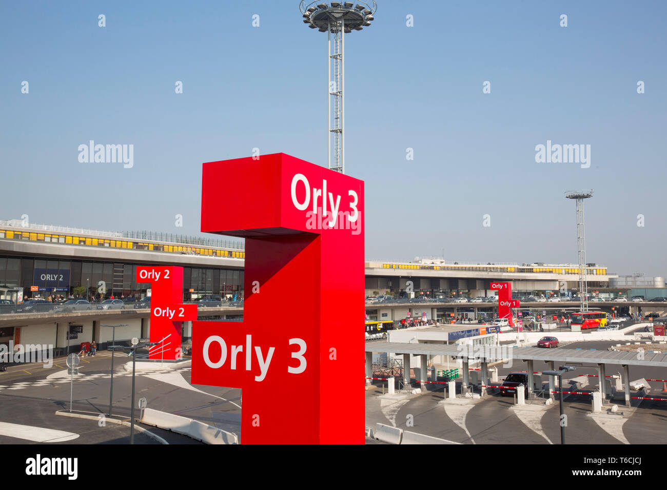 Neue Flughafen Paris Orly 1-2-3-4 Stockfoto