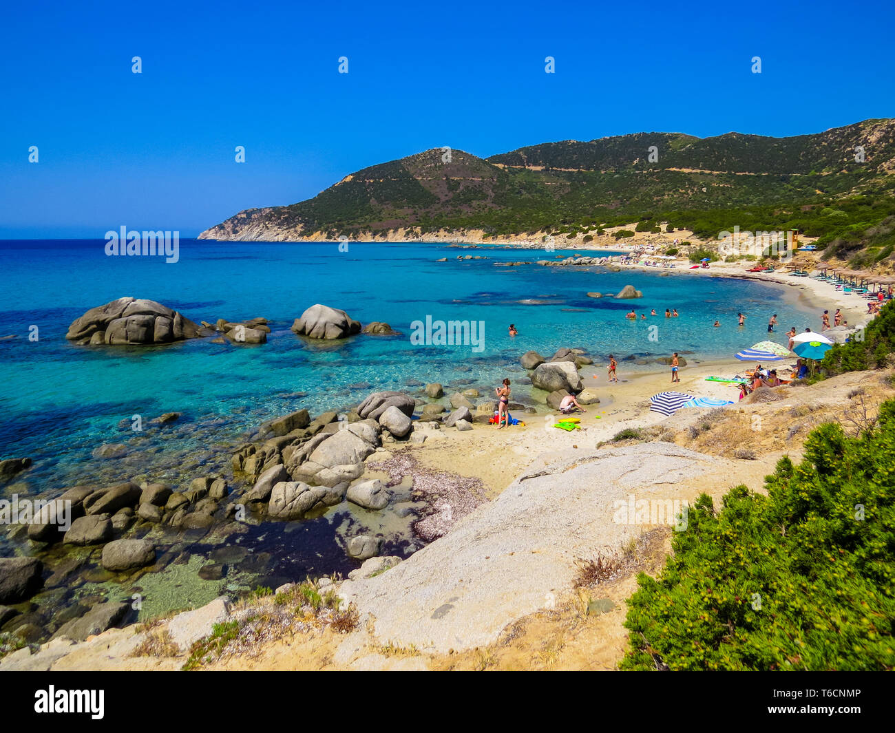 Super Strand in Costa Rei, Sardinien, Italien Stockfoto