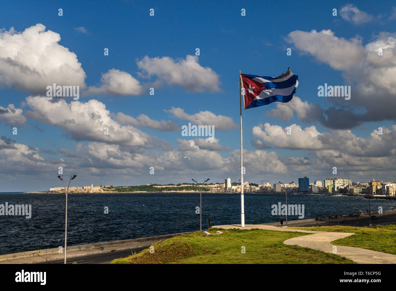 Kubanische Flagge Stockfoto