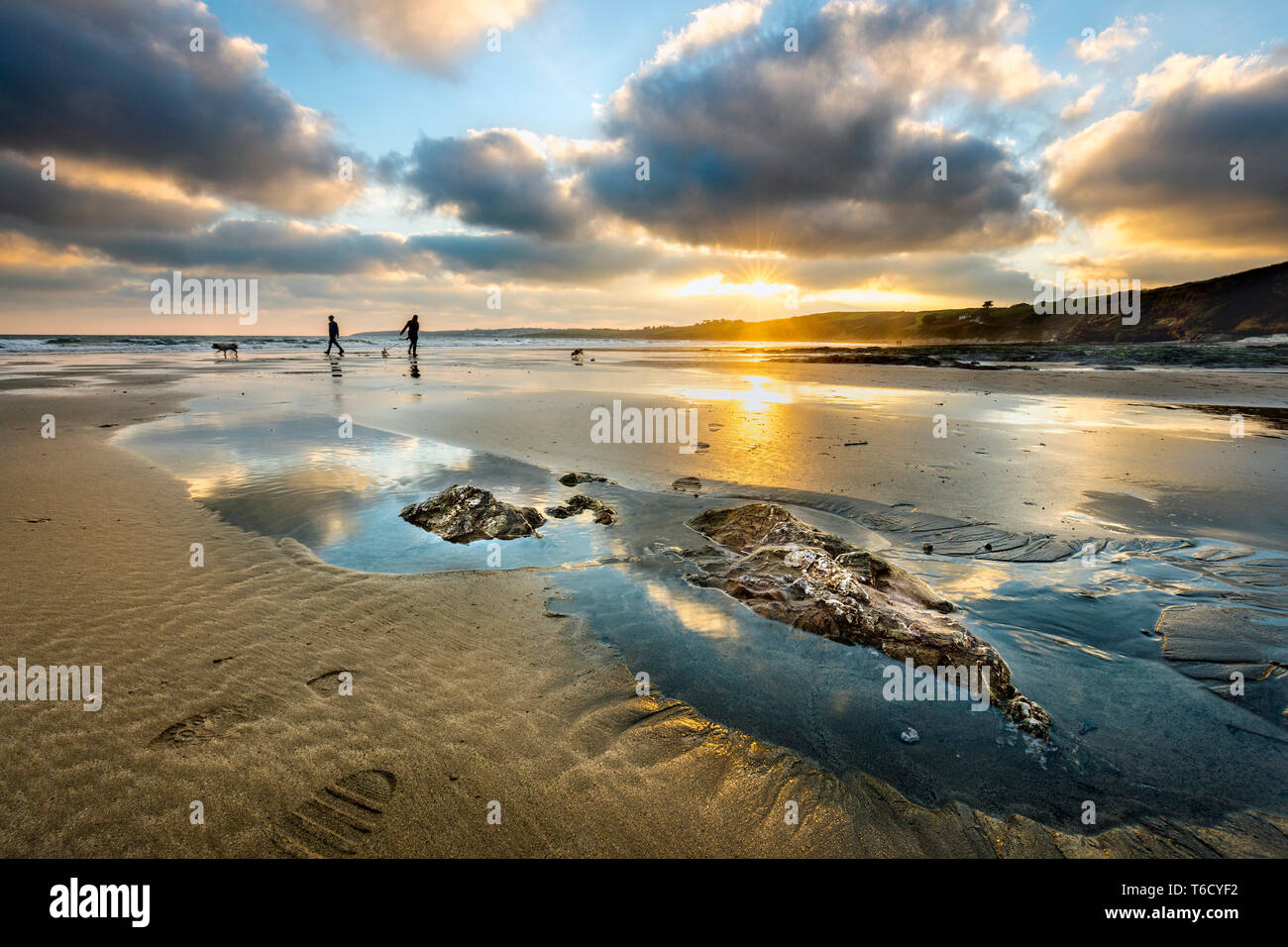 Carne Strand; Veryan; Cornwall, UK Stockfoto