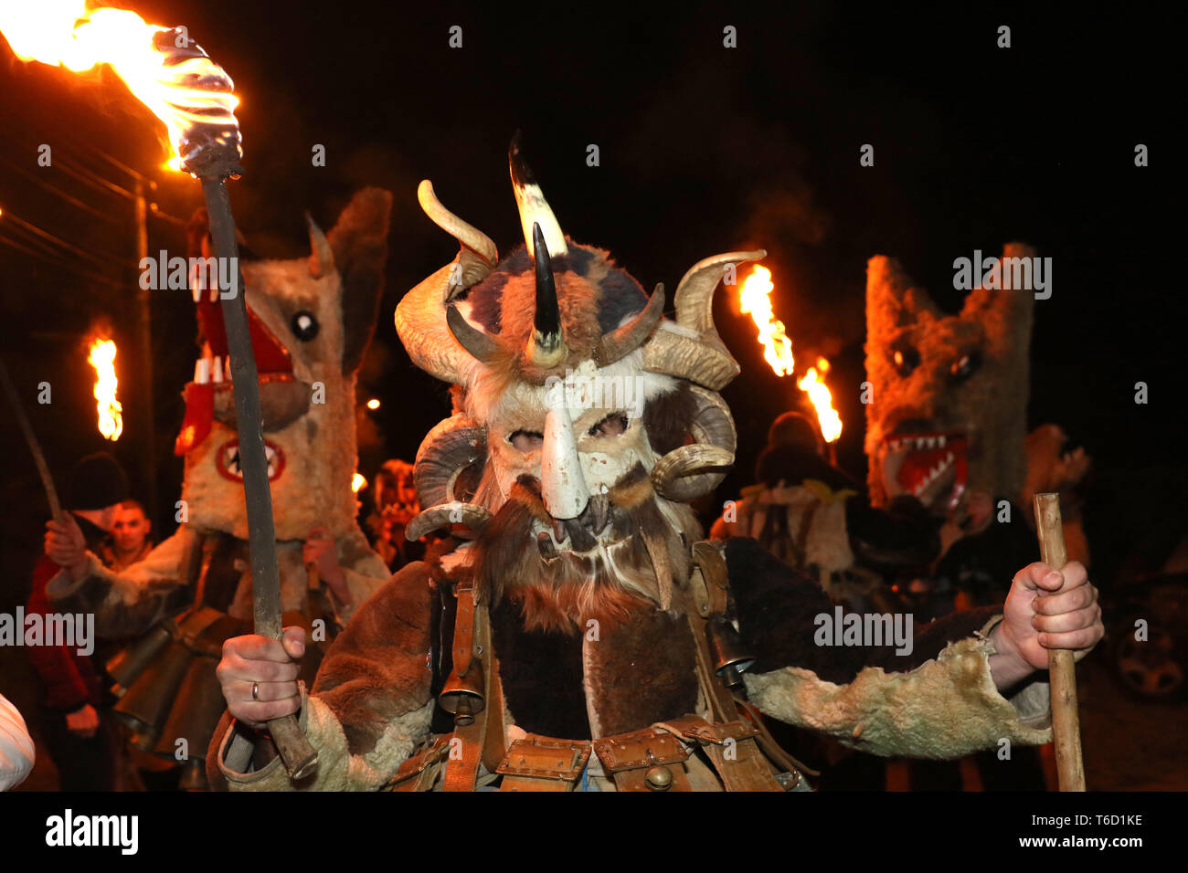 Festival der Maskerade Spiele Surva in Pernik Stockfoto