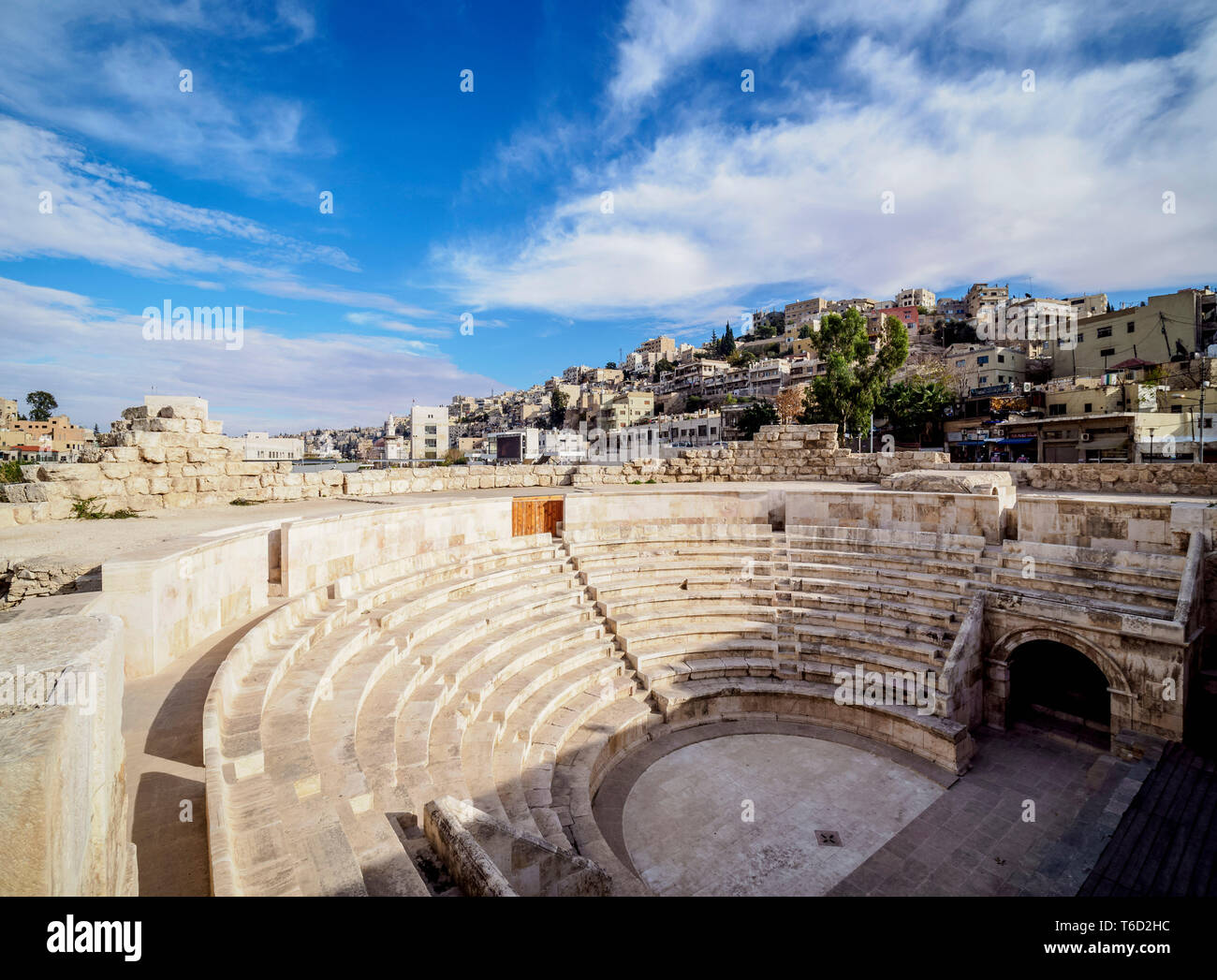 Römische Odeon Theater, Amman, Amman Governorate, Jordanien Stockfoto