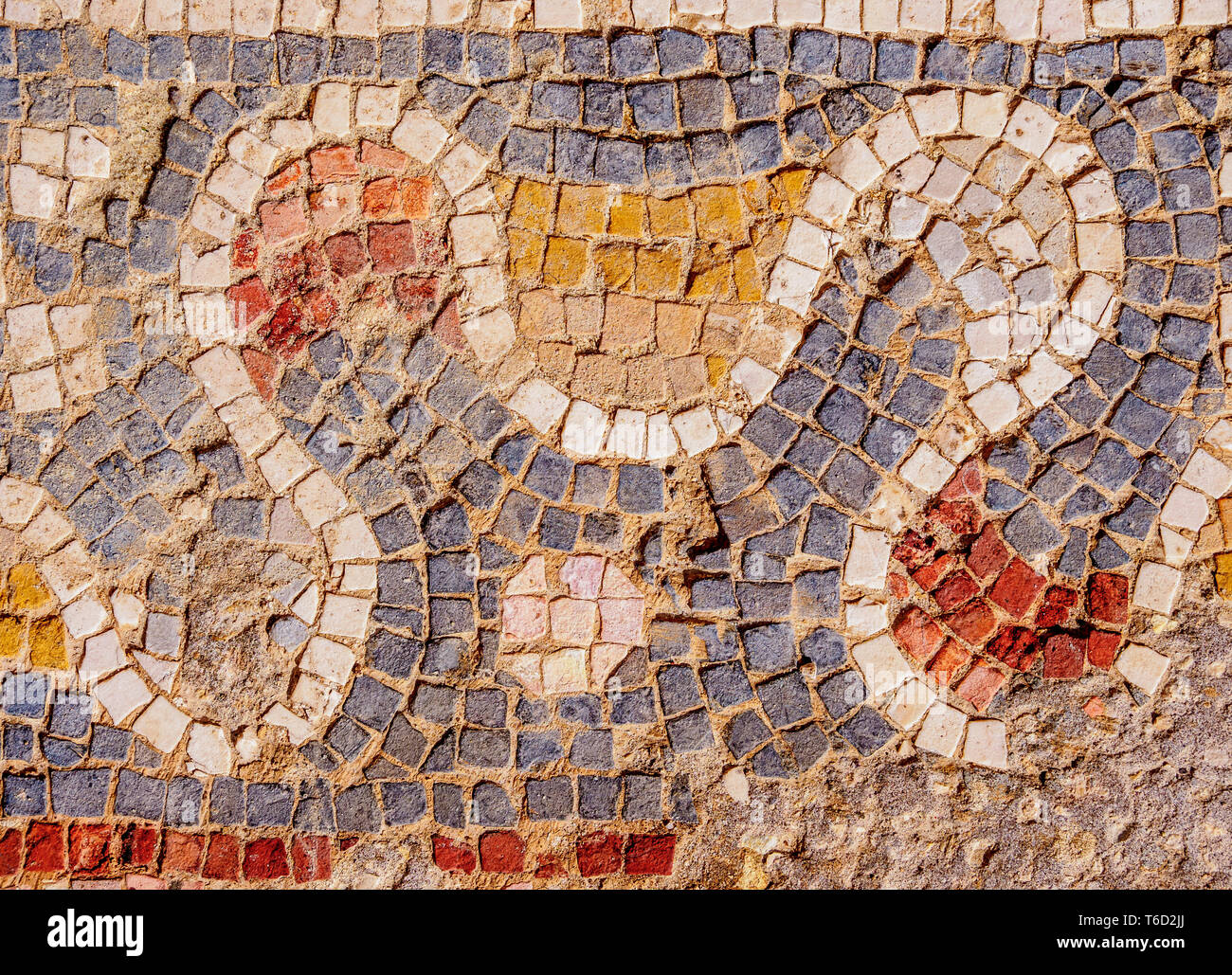 Mosaikfußboden in Jerash, Jerash Governorate, Jordanien Stockfoto