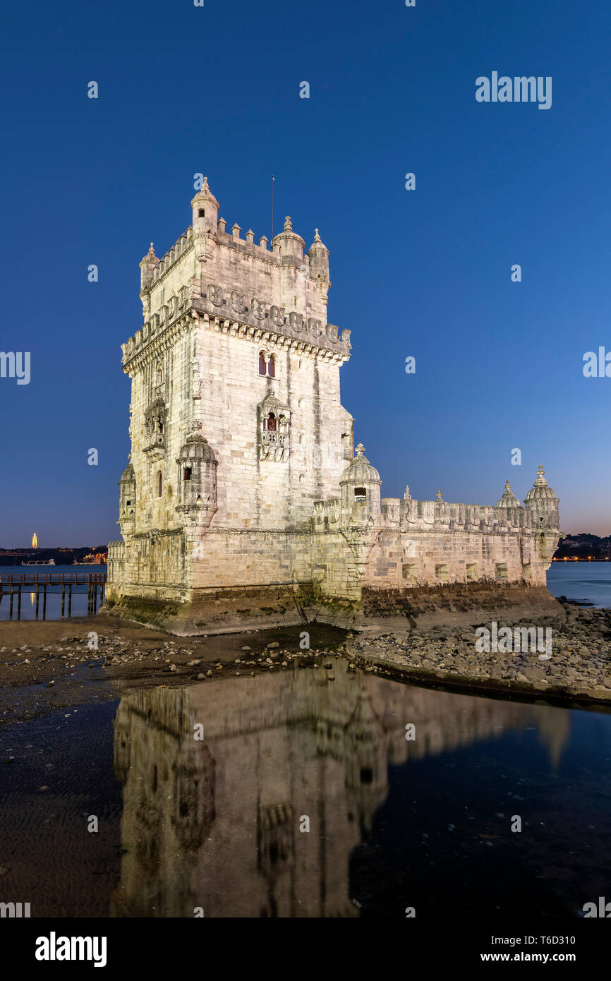 Turm von Belem, Belem, Lissabon, Portugal Stockfoto