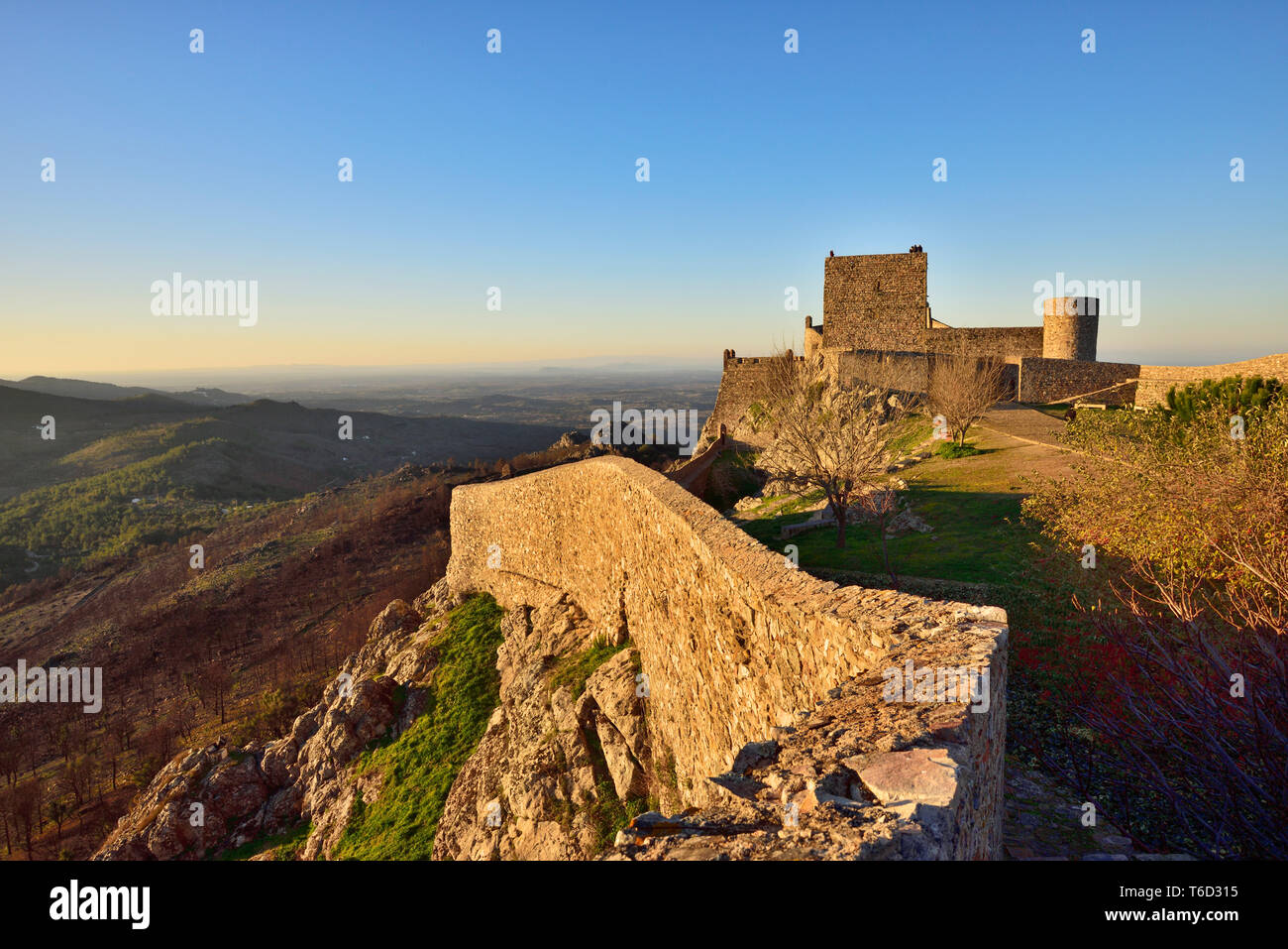 Die mittelalterliche Burg von Ohrid. Alentejo, Portugal Stockfoto