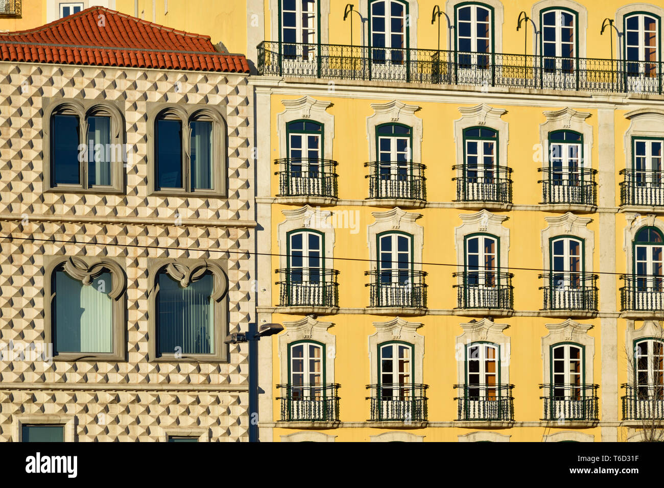 Casa Dos Bicos, ein Haus aus dem 16. Jahrhundert, jetzt die Heimat der Jose Saramago Foundation, 1998 den Literaturnobelpreis. Lissabon, Portugal Stockfoto