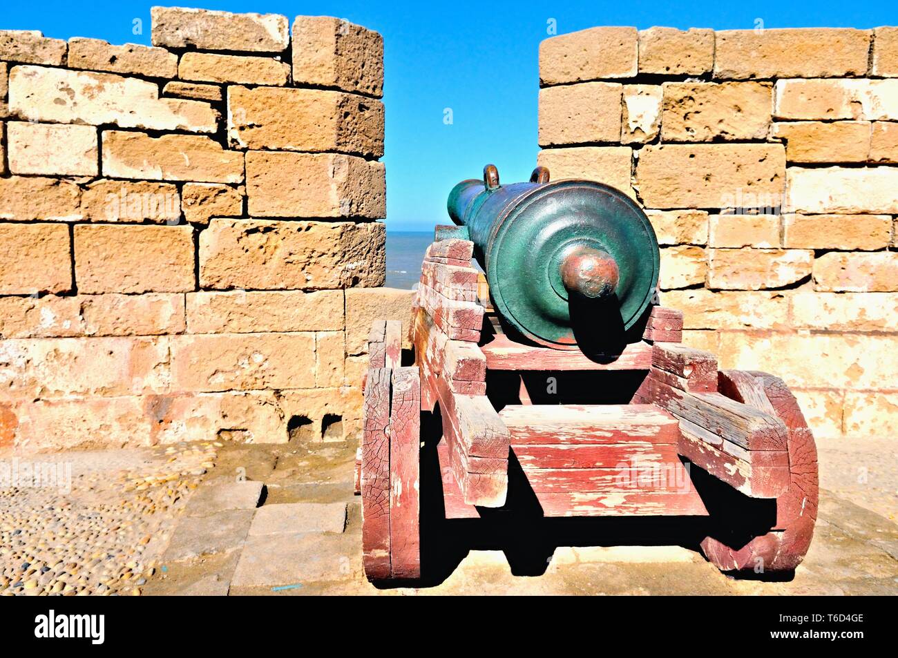 Alte Kanone im Fort - Essaouira Marokko Stockfoto