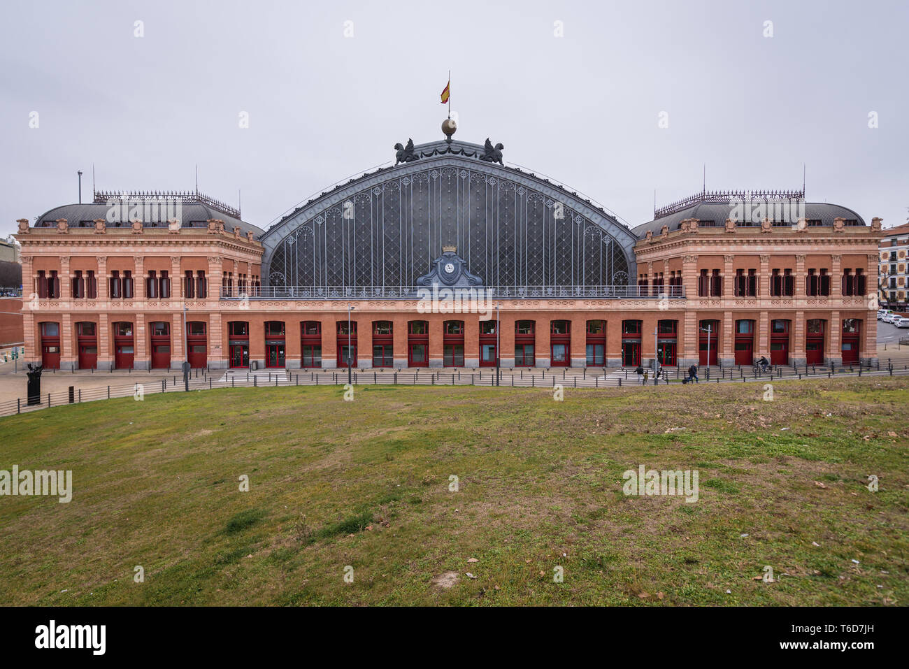 Madrid Atocha Bahnhof Gebäude in Arganzuela Bezirk von Madrid, Spanien Stockfoto