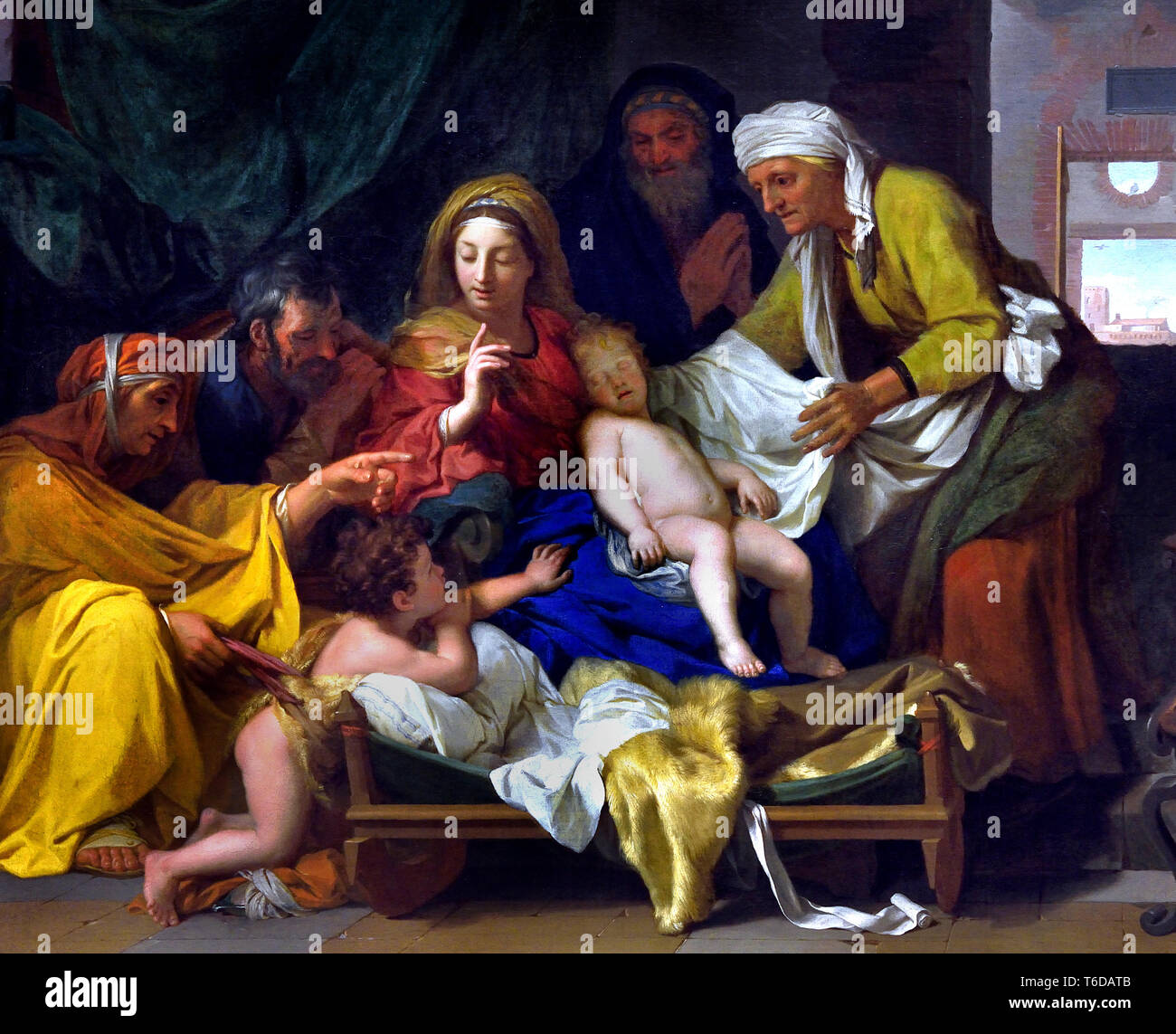 Le Sommeil de l'Enfant Jésus, dit Le Silence - der Schlaf des Kindes Jesus, sagt die Stille, 1655, Charles Le Brun, 1619 - 1690, Paris, Frankreich, Französisch. Stockfoto