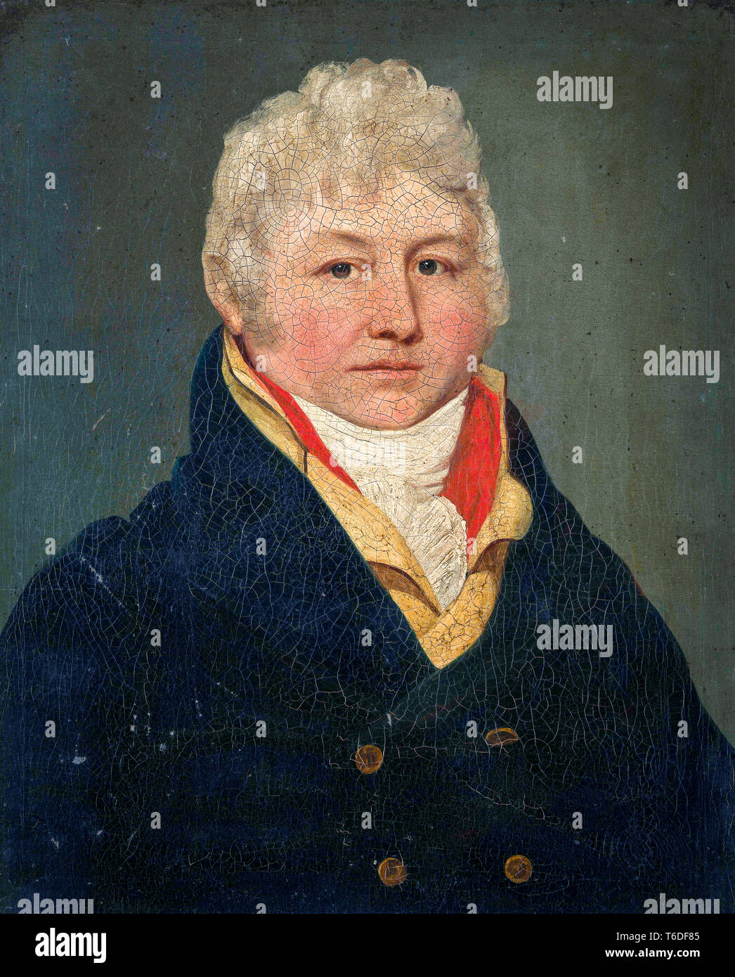 Kommandant Hans Pfeifer (1770-1841) der East India Company, Portrait Malerei, 19. Jahrhundert Stockfoto