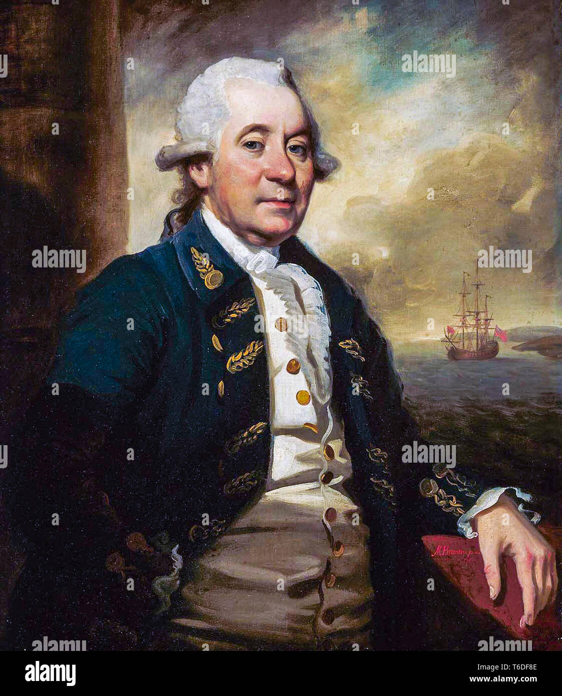 Mather Braun (1761-1831) Der Kommandant in der East India Company, Portrait Malerei, 1786 Stockfoto