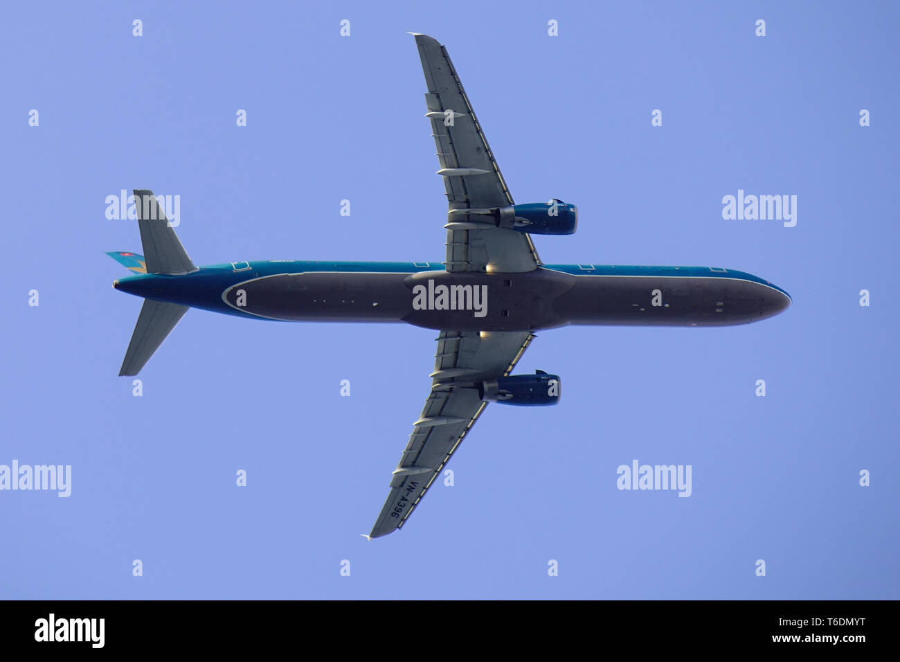 Saigon, Vietnam - Jan 29, 2019. Ein Airbus A321 Flugzeug von Vietnam Airlines (VN-A396) Weg vom Flughafen Tan Son Nhut (SGN). Stockfoto