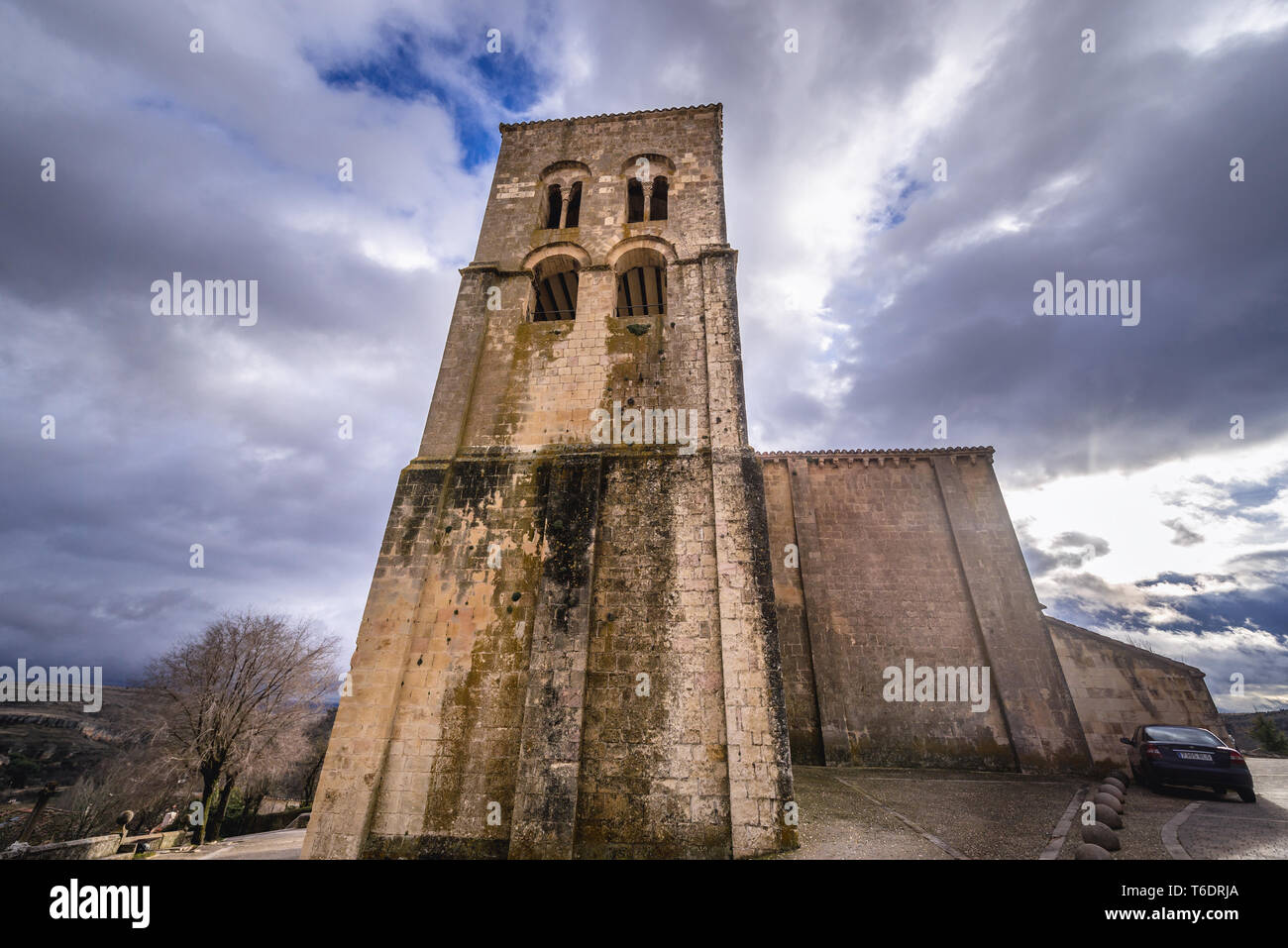 Kirche von San Salvador (heiligen Erlöser) Sepulveda Stadt in der Provinz Segovia, Kastilien und Leon autonomen Gemeinschaft in Spanien Stockfoto