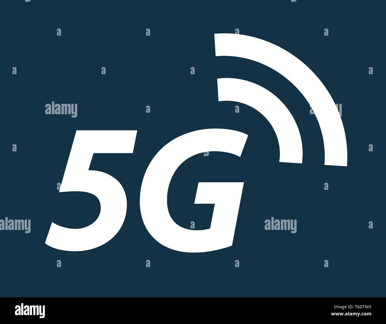 5 G-Symbol oder das Symbol der 5. Generation Mobile Wireless Internet Network Connection Stock Vektor