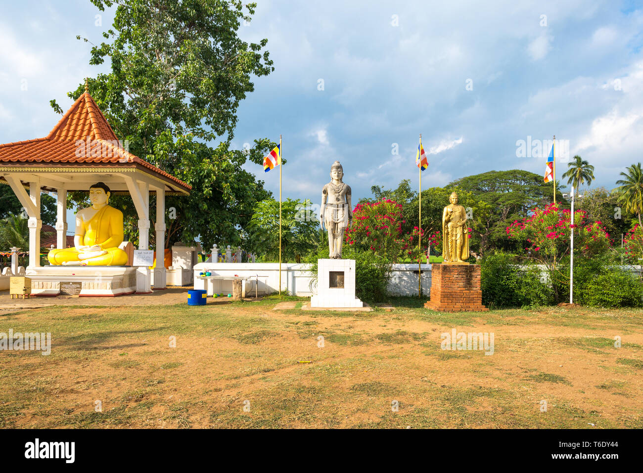 Tempel Kunst im buddhistischen Kloster Horezu Raja Maha Vihara Stockfoto