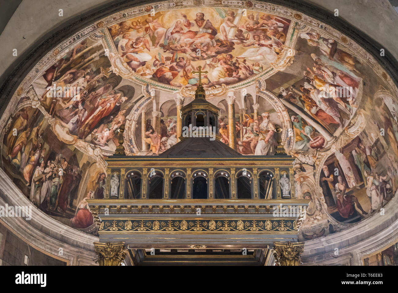 Royal Kuppel in einer römischen Kirche in Rom Italien Stockfoto