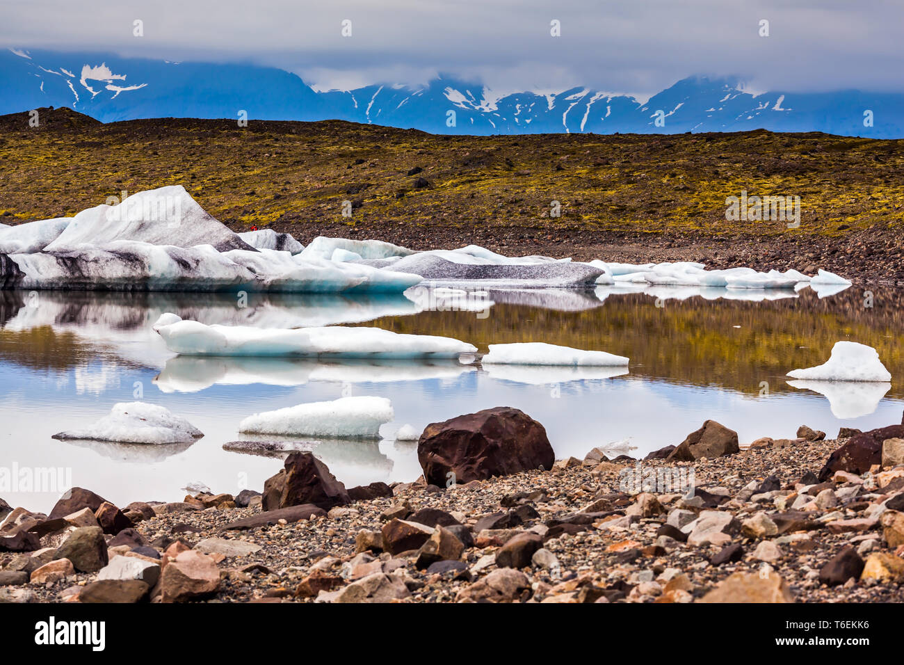 Der Schnee des Gletscher Vatnajökull Stockfoto