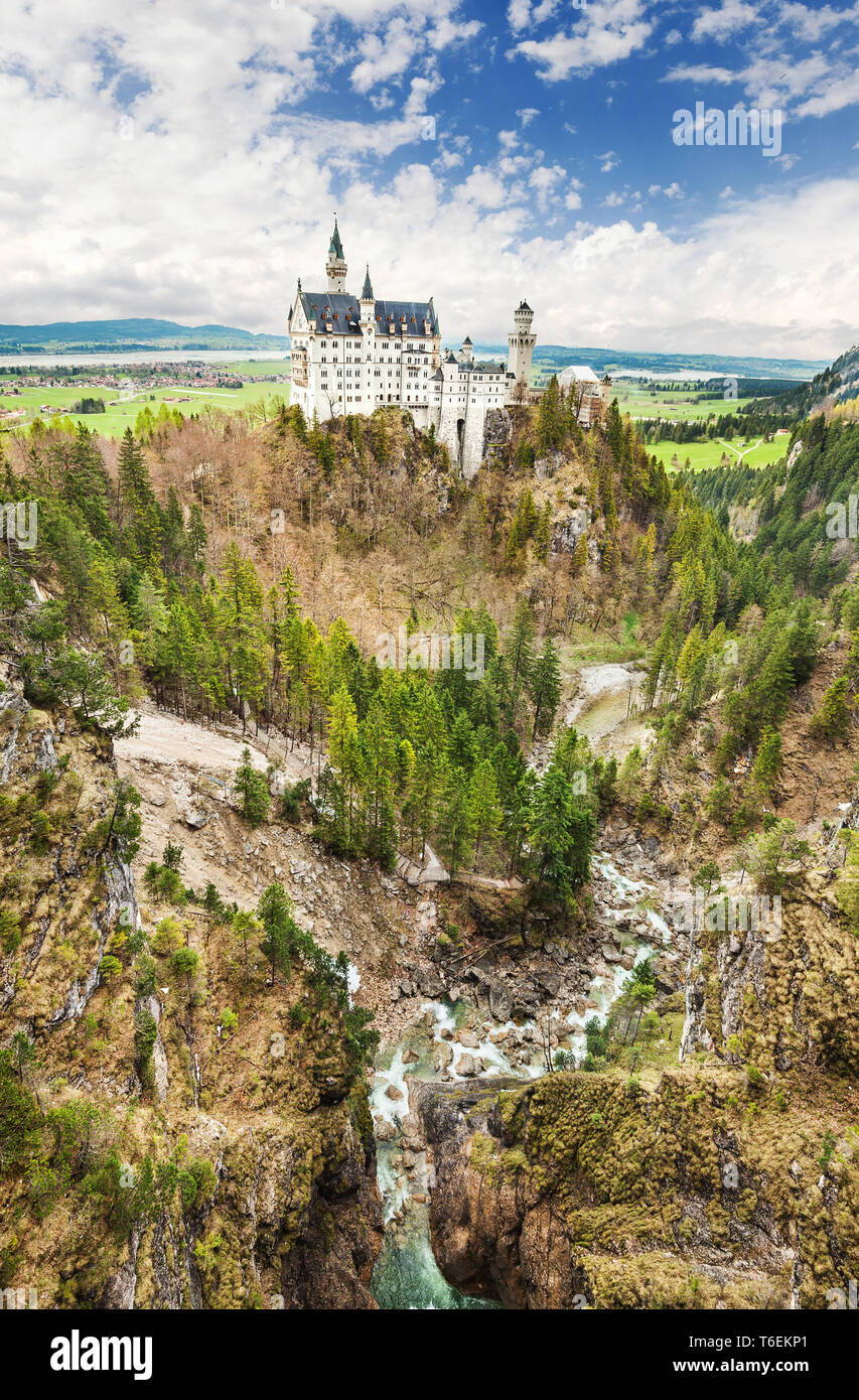 Schloss Neuschwanstein in Schwangau, Deutschland. Stockfoto