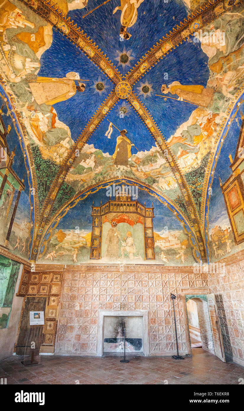 Torrechiara Burg. Italien. Stockfoto