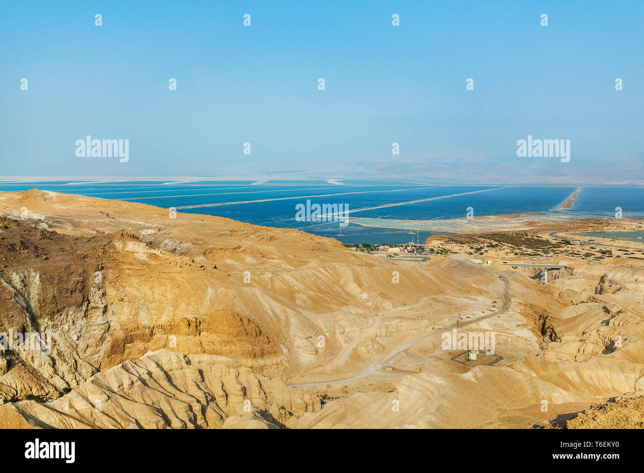 Judäische Wüste und das Tote Meer Stockfoto