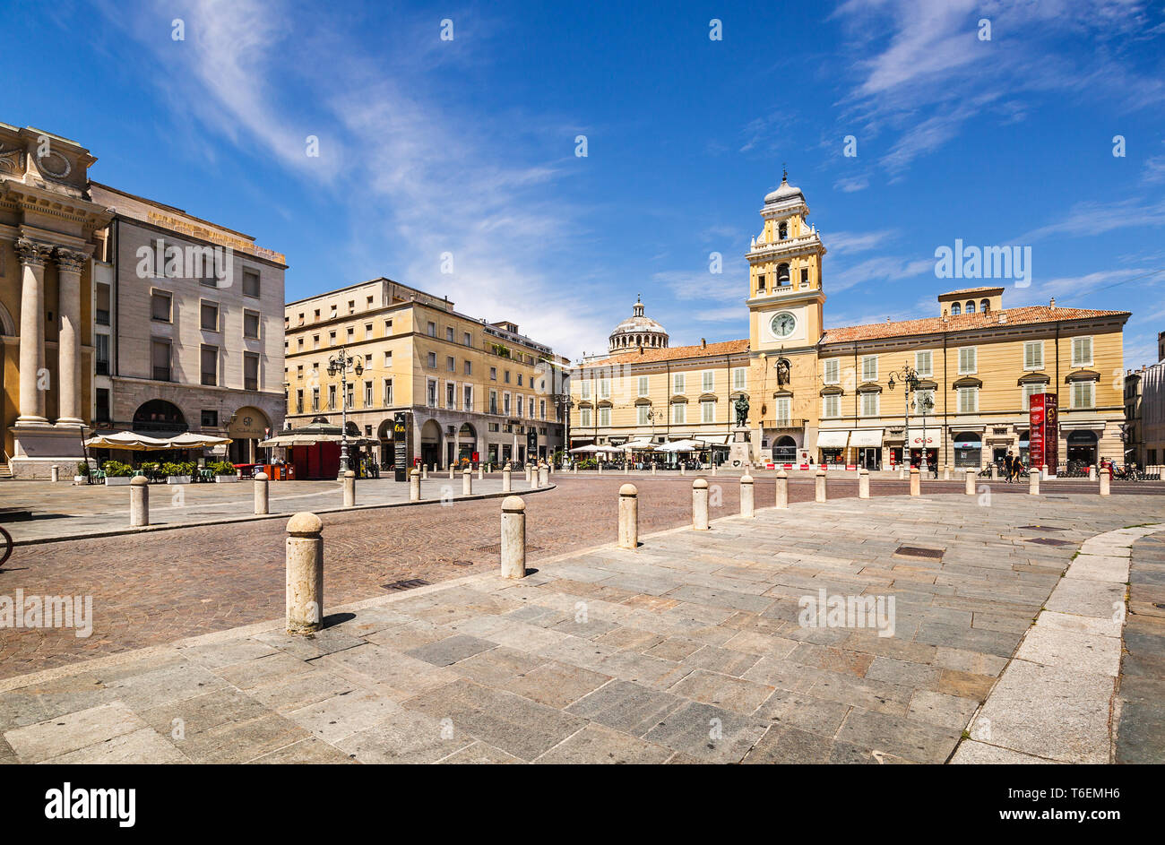 Piazza Garibaldi. Parma Stockfoto