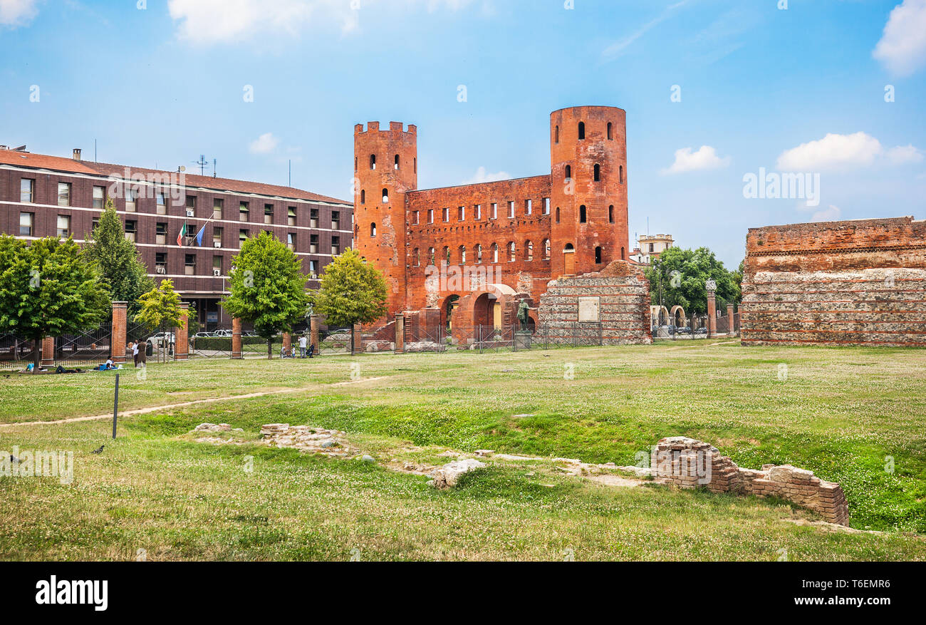 Porte Palatine römischen Tore, Turin, Italien Stockfoto