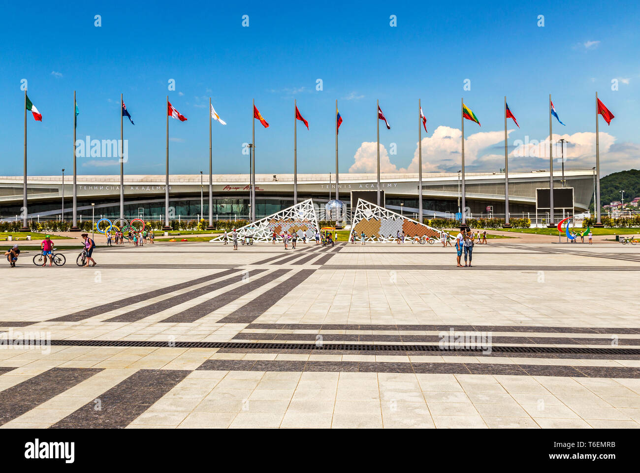 Sotschi Olympic Park im Sommer. Stockfoto